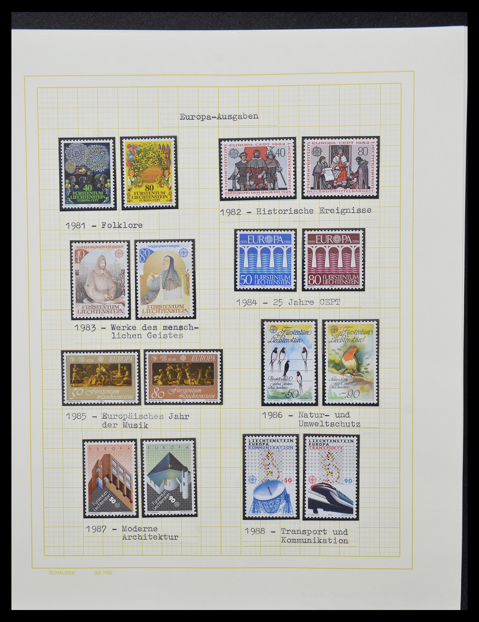 33138 034 - Postzegelverzameling 33138 Liechtenstein 1912-2002.