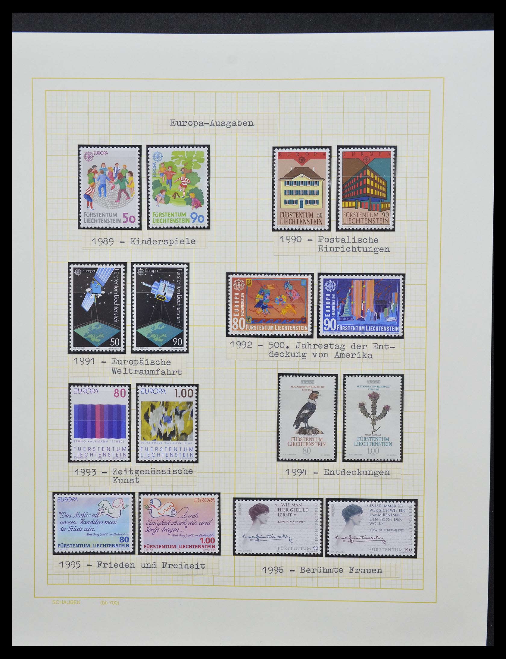 33138 035 - Stamp collection 33138 Liechtenstein 1912-2002.