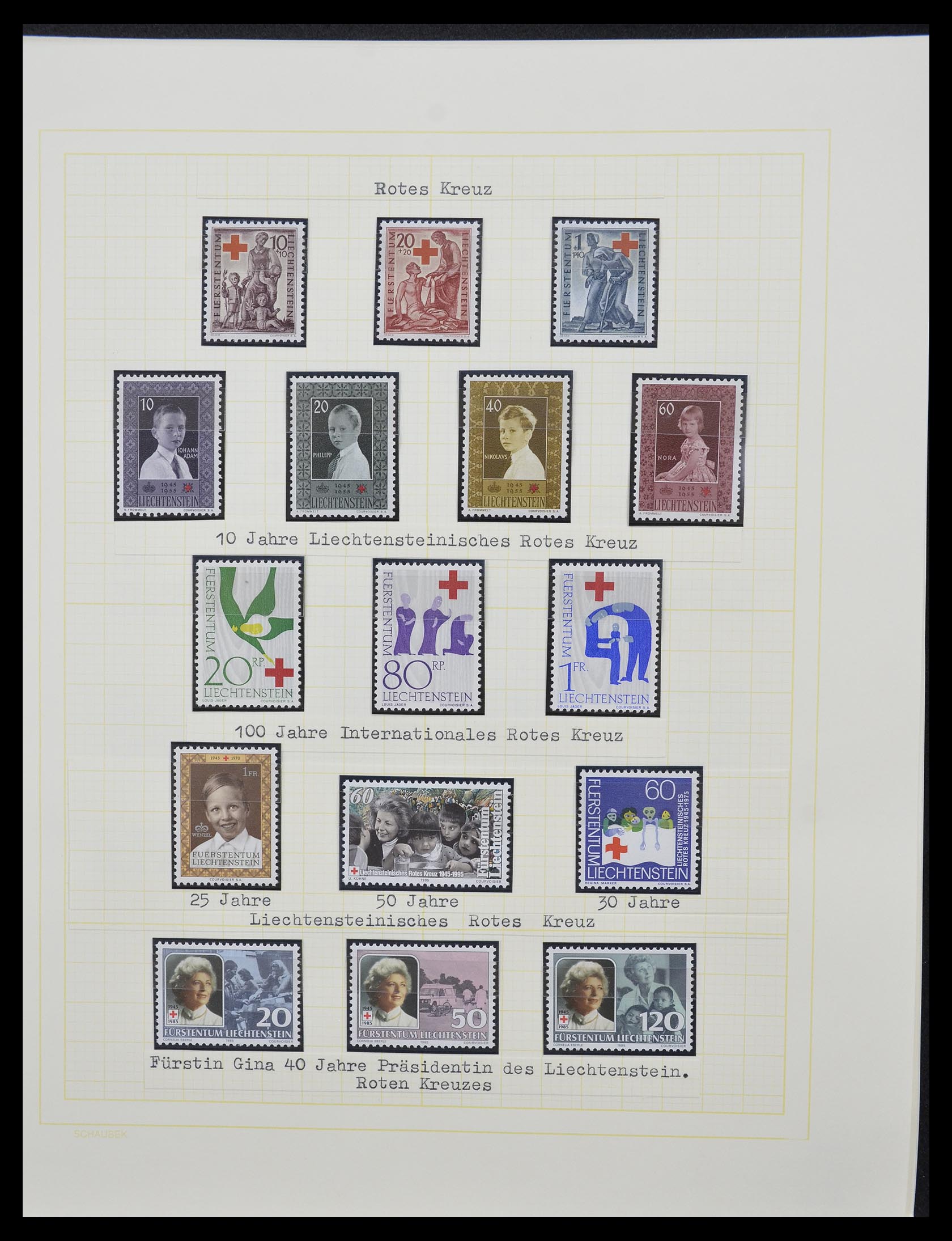 33138 037 - Postzegelverzameling 33138 Liechtenstein 1912-2002.