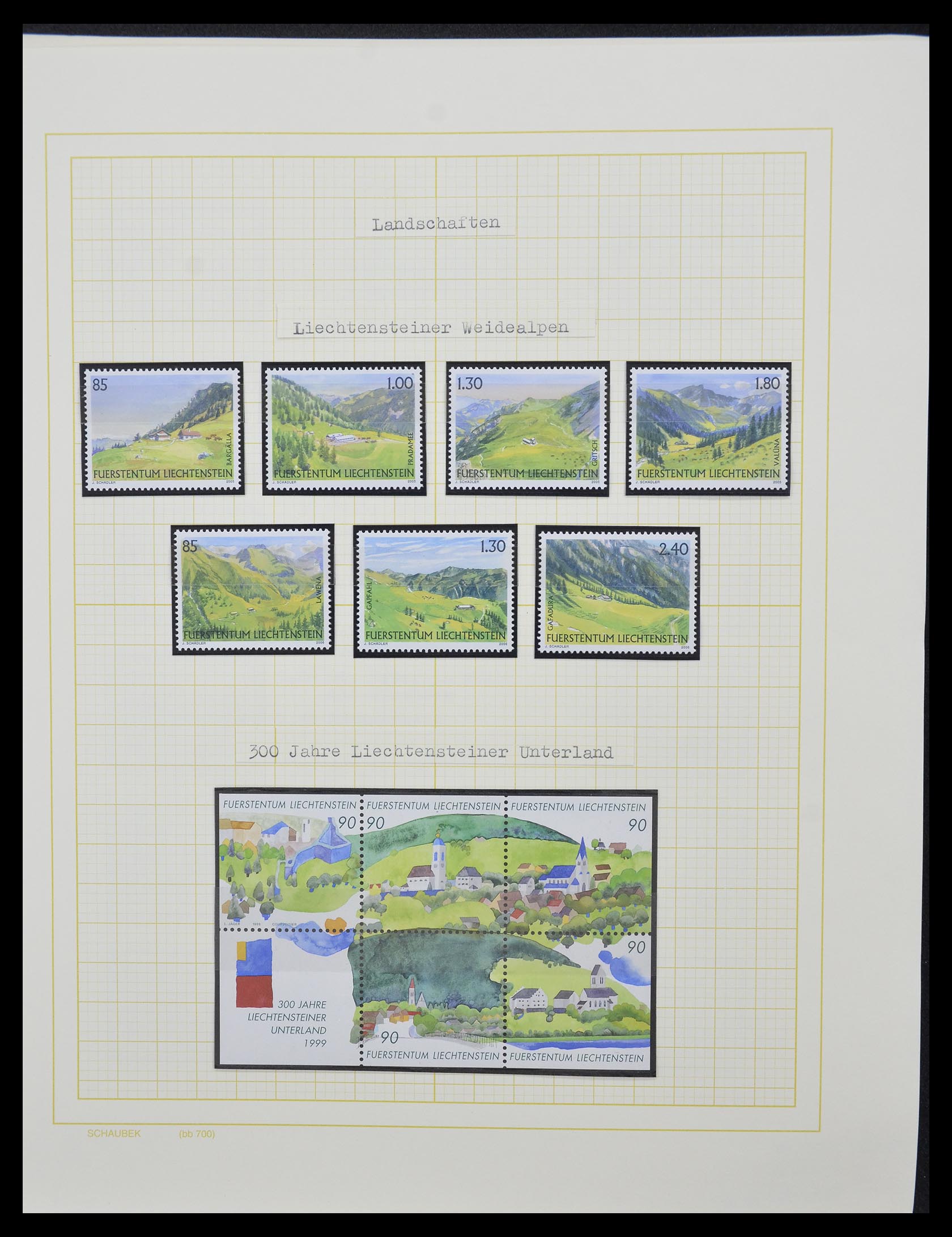 33138 043 - Postzegelverzameling 33138 Liechtenstein 1912-2002.