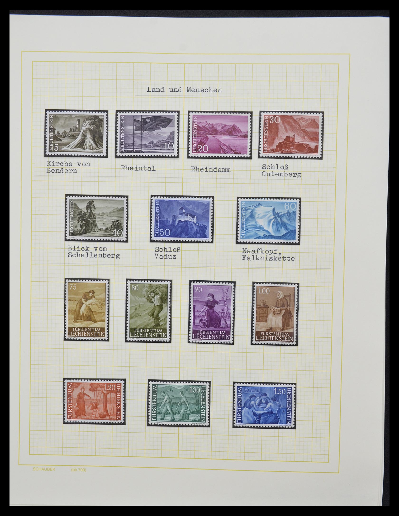 33138 046 - Postzegelverzameling 33138 Liechtenstein 1912-2002.