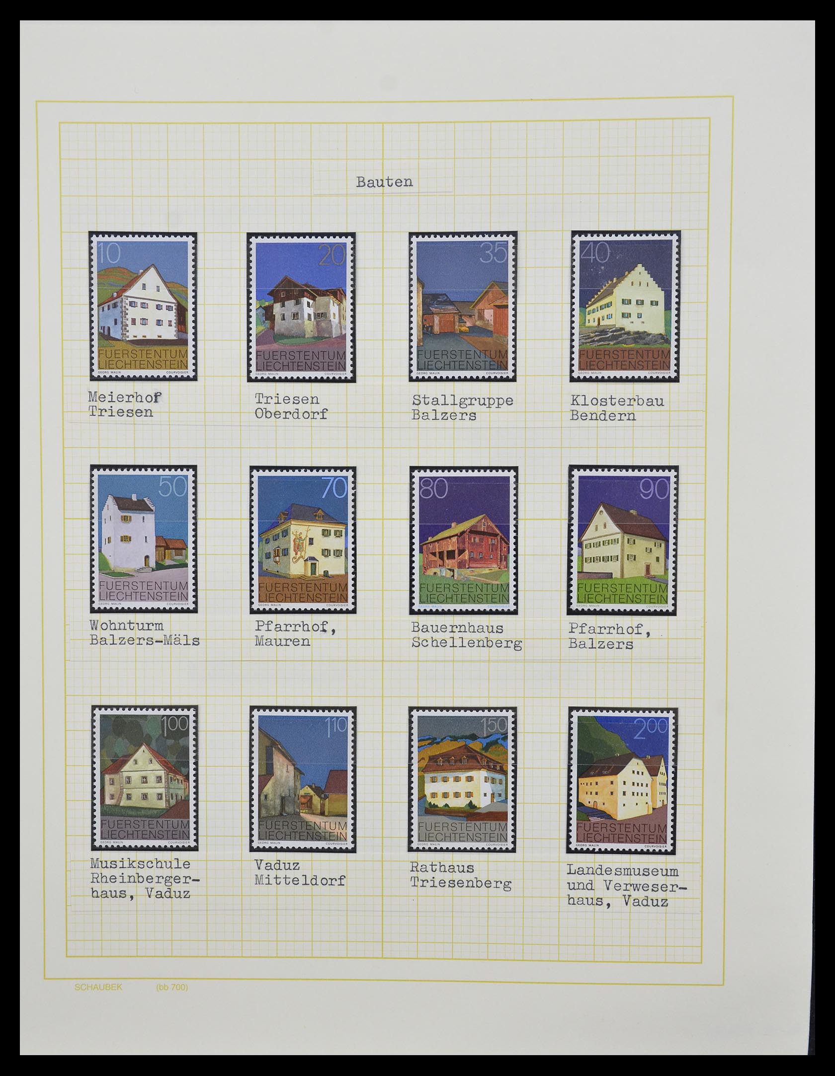 33138 051 - Stamp collection 33138 Liechtenstein 1912-2002.