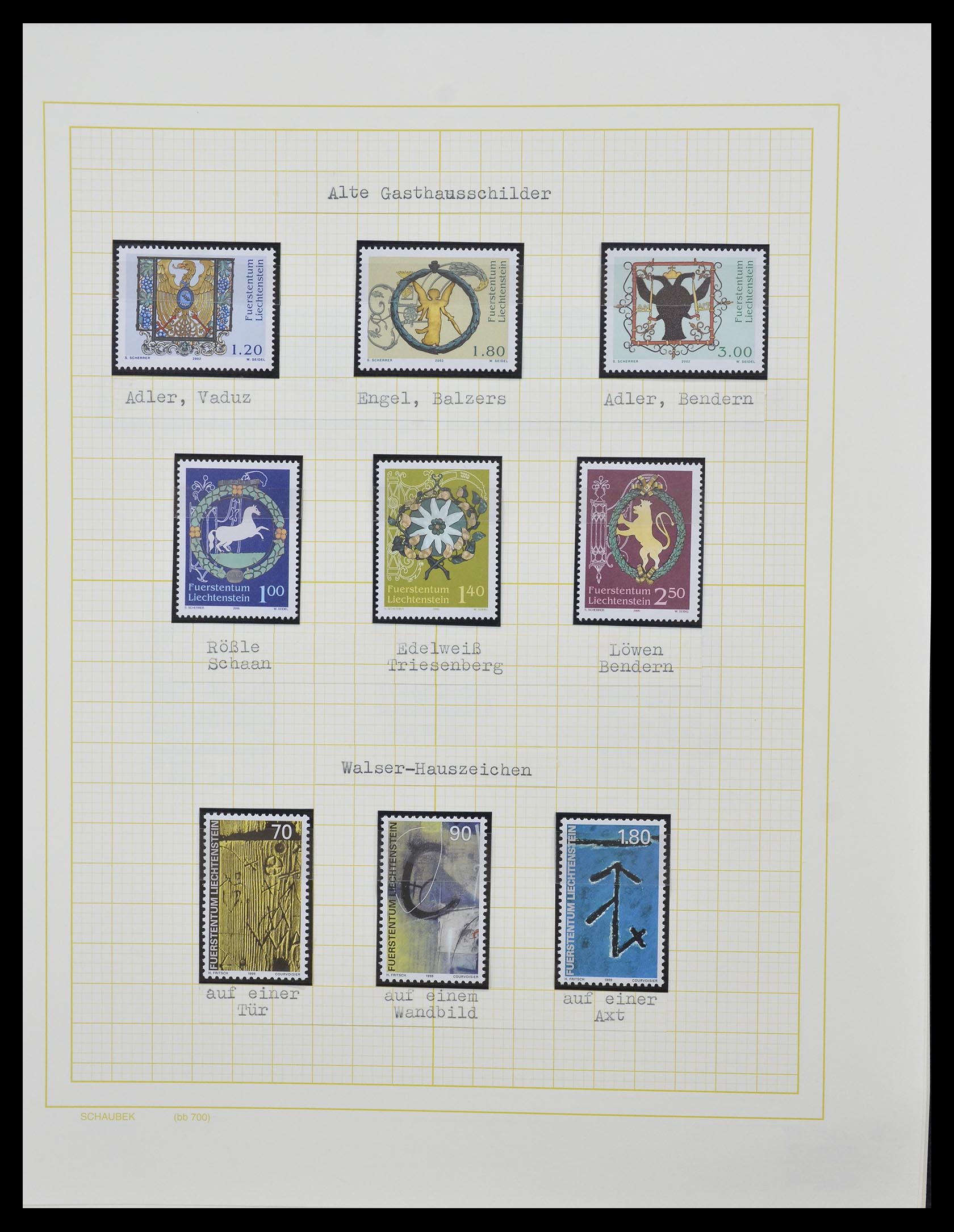 33138 053 - Stamp collection 33138 Liechtenstein 1912-2002.