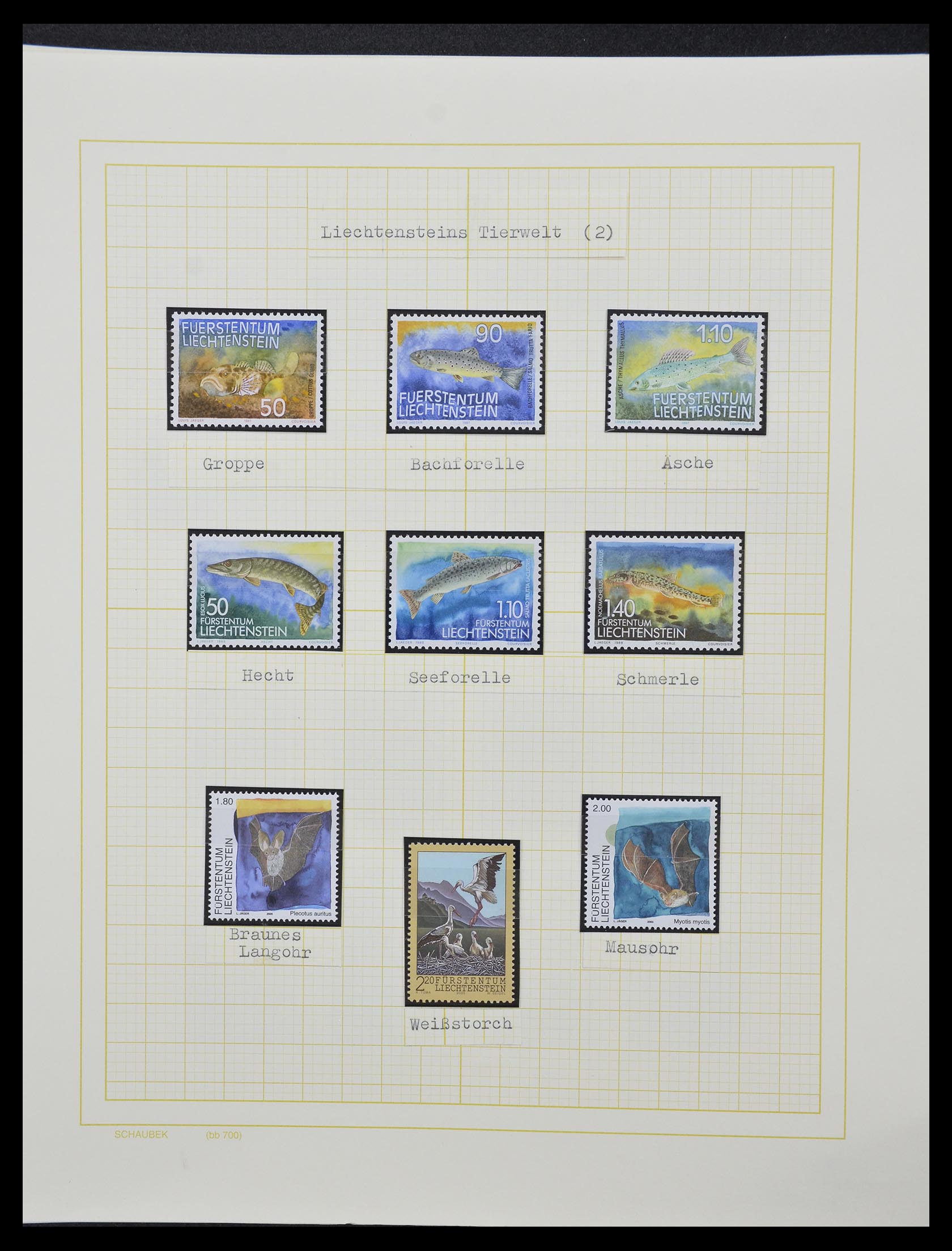 33138 061 - Stamp collection 33138 Liechtenstein 1912-2002.