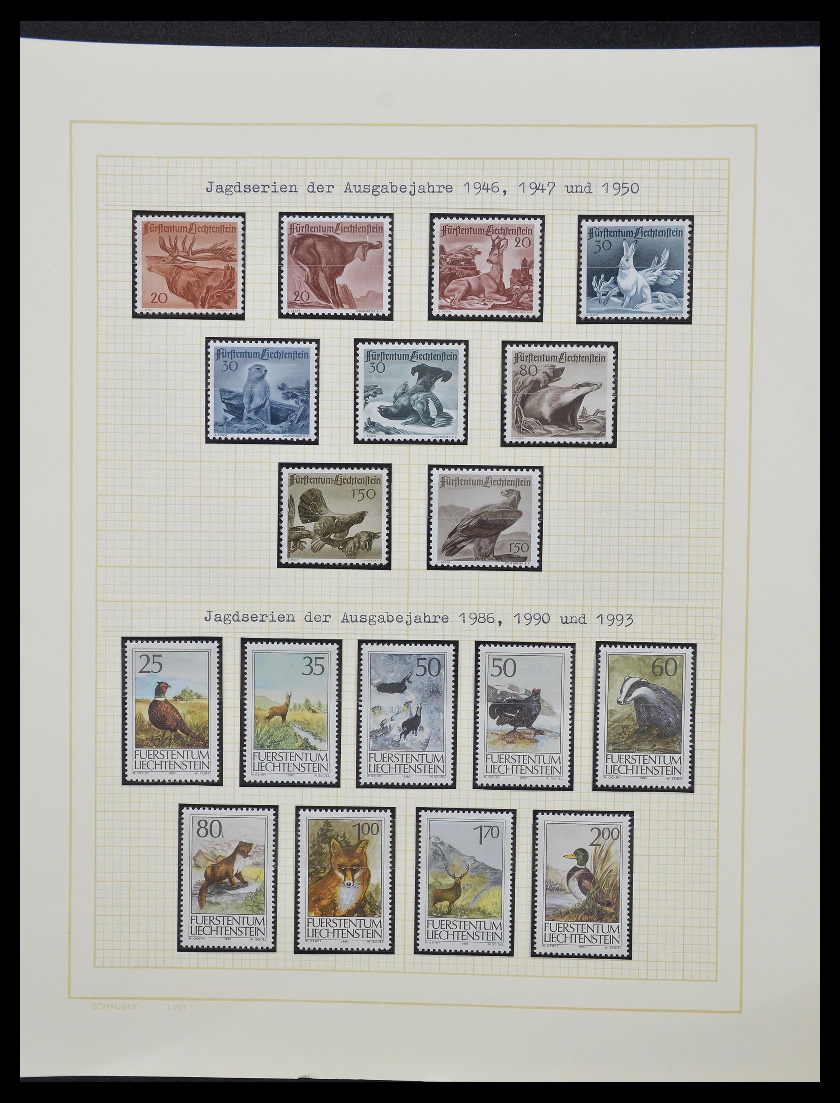 33138 063 - Postzegelverzameling 33138 Liechtenstein 1912-2002.