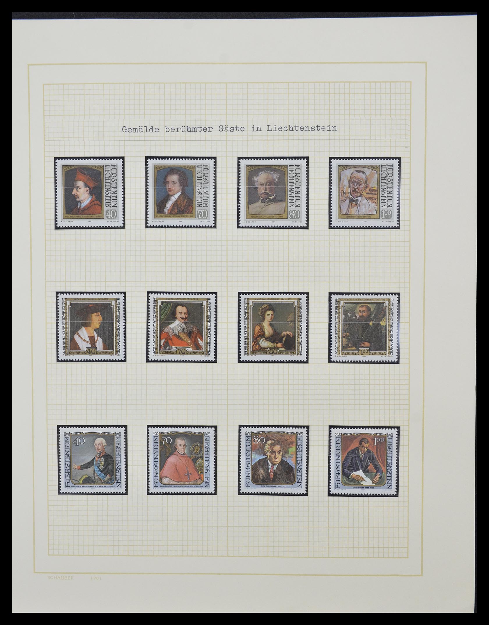 33138 073 - Postzegelverzameling 33138 Liechtenstein 1912-2002.