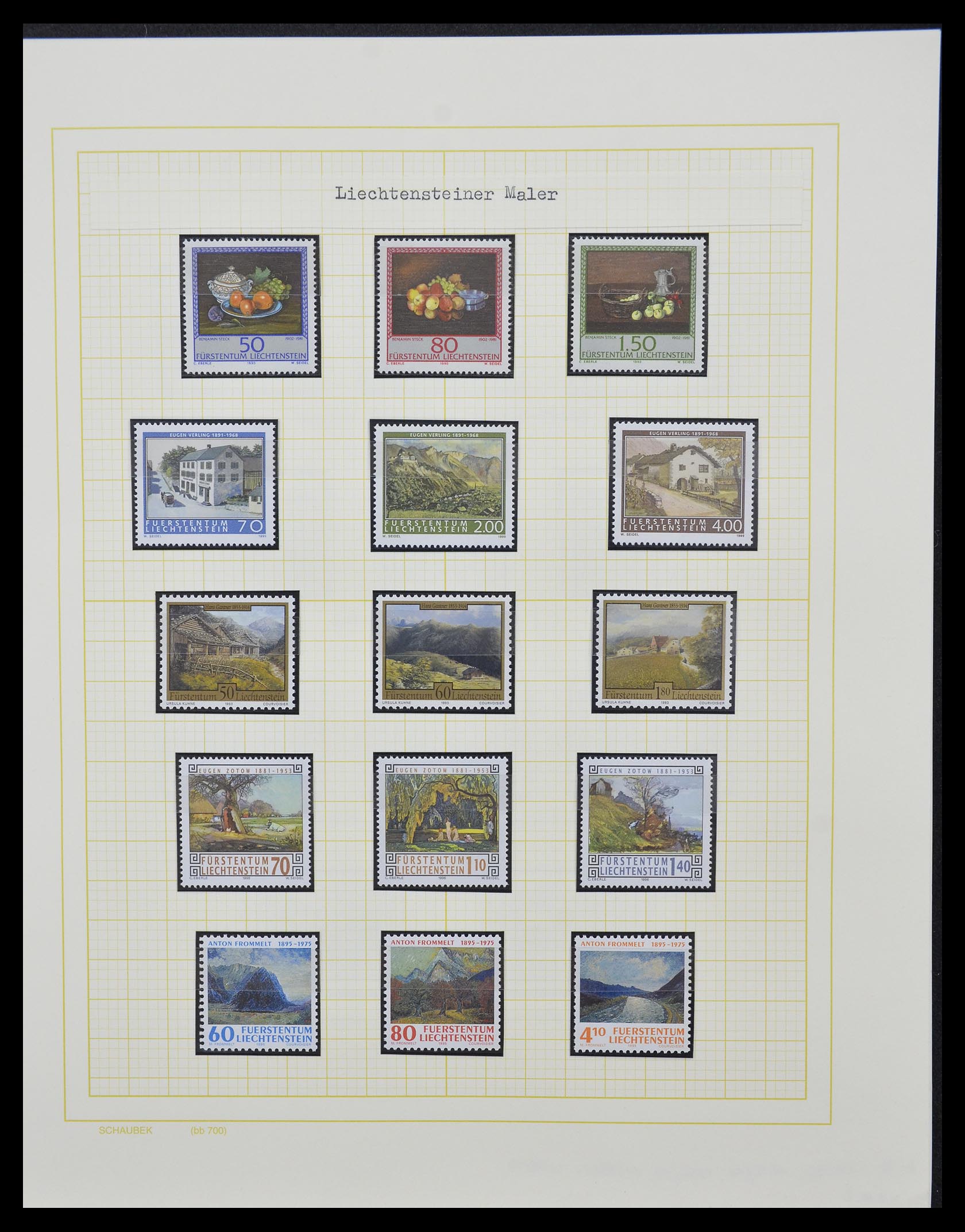 33138 074 - Stamp collection 33138 Liechtenstein 1912-2002.
