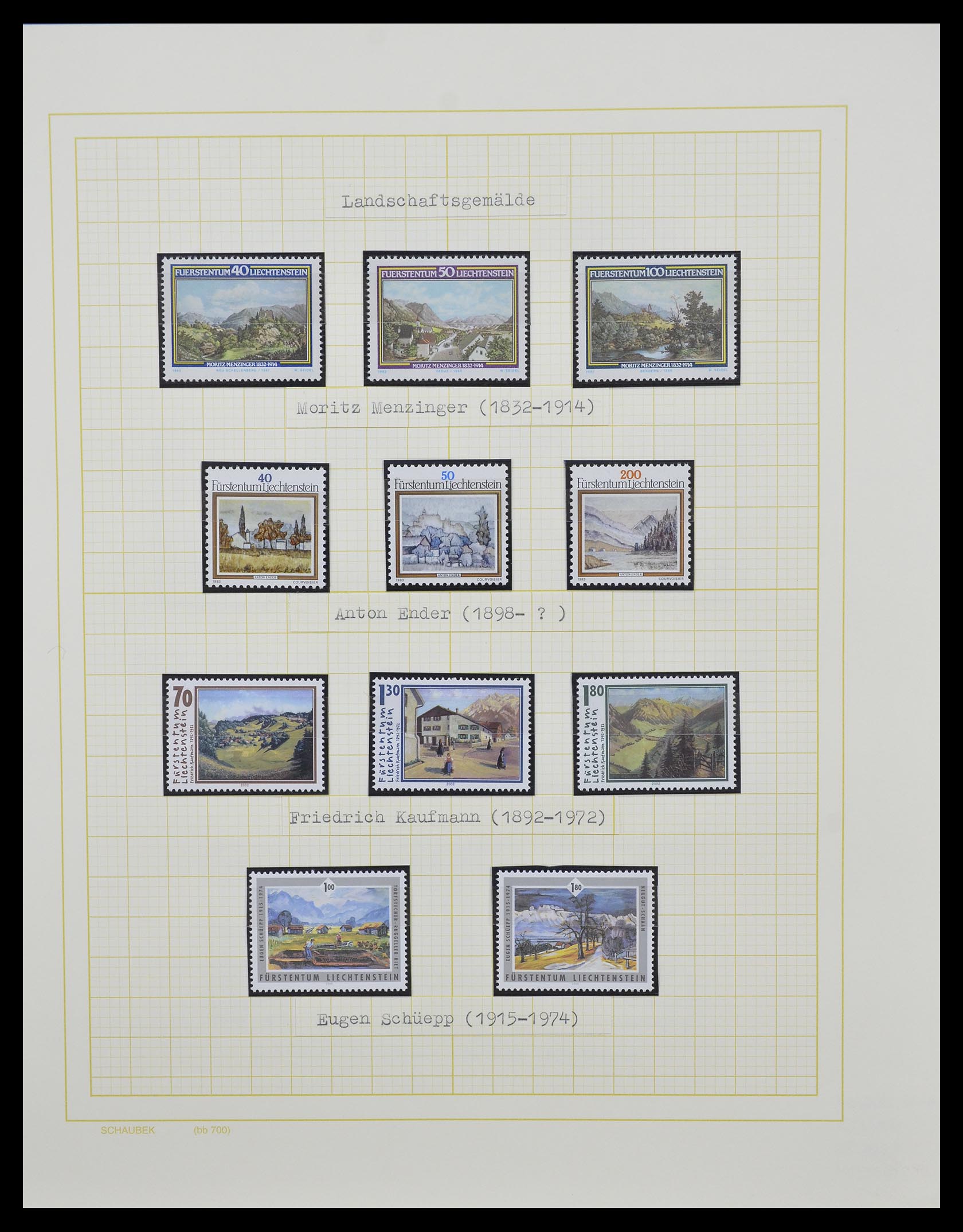 33138 075 - Postzegelverzameling 33138 Liechtenstein 1912-2002.