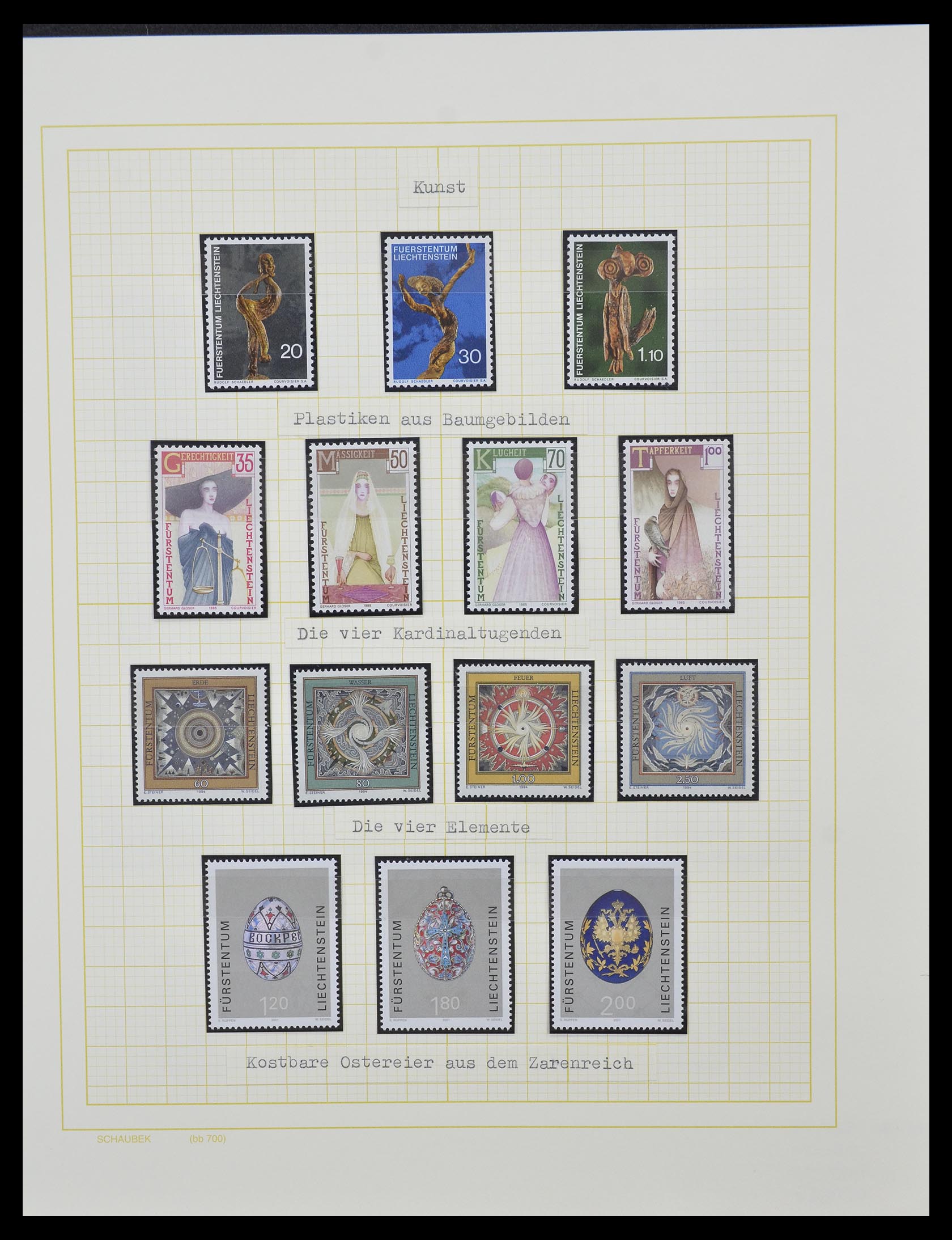 33138 076 - Stamp collection 33138 Liechtenstein 1912-2002.