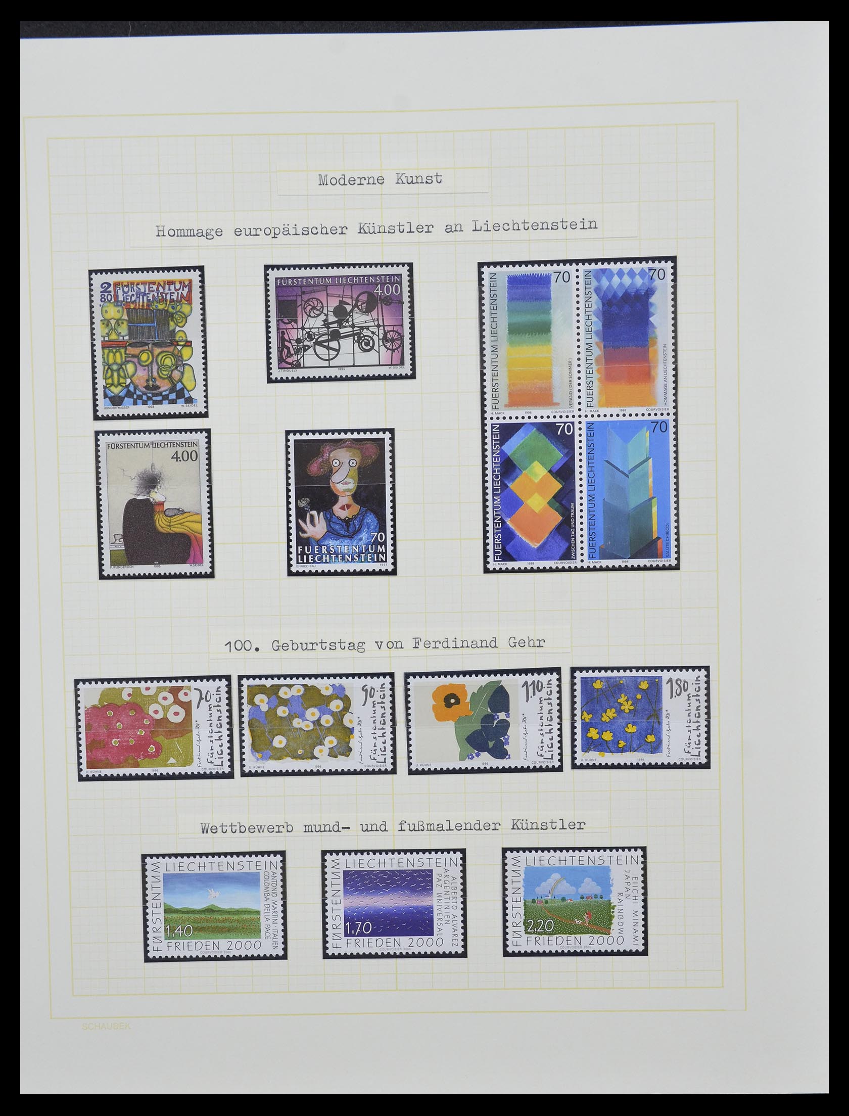 33138 077 - Postzegelverzameling 33138 Liechtenstein 1912-2002.