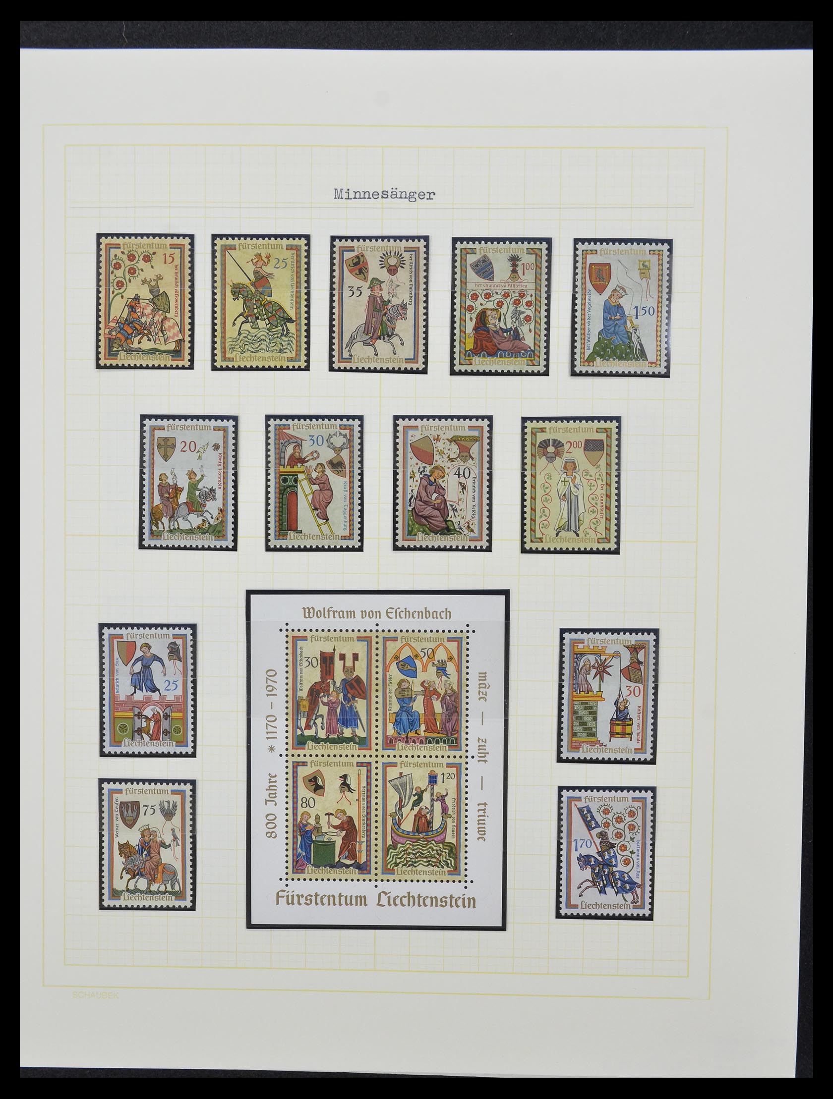 33138 082 - Postzegelverzameling 33138 Liechtenstein 1912-2002.