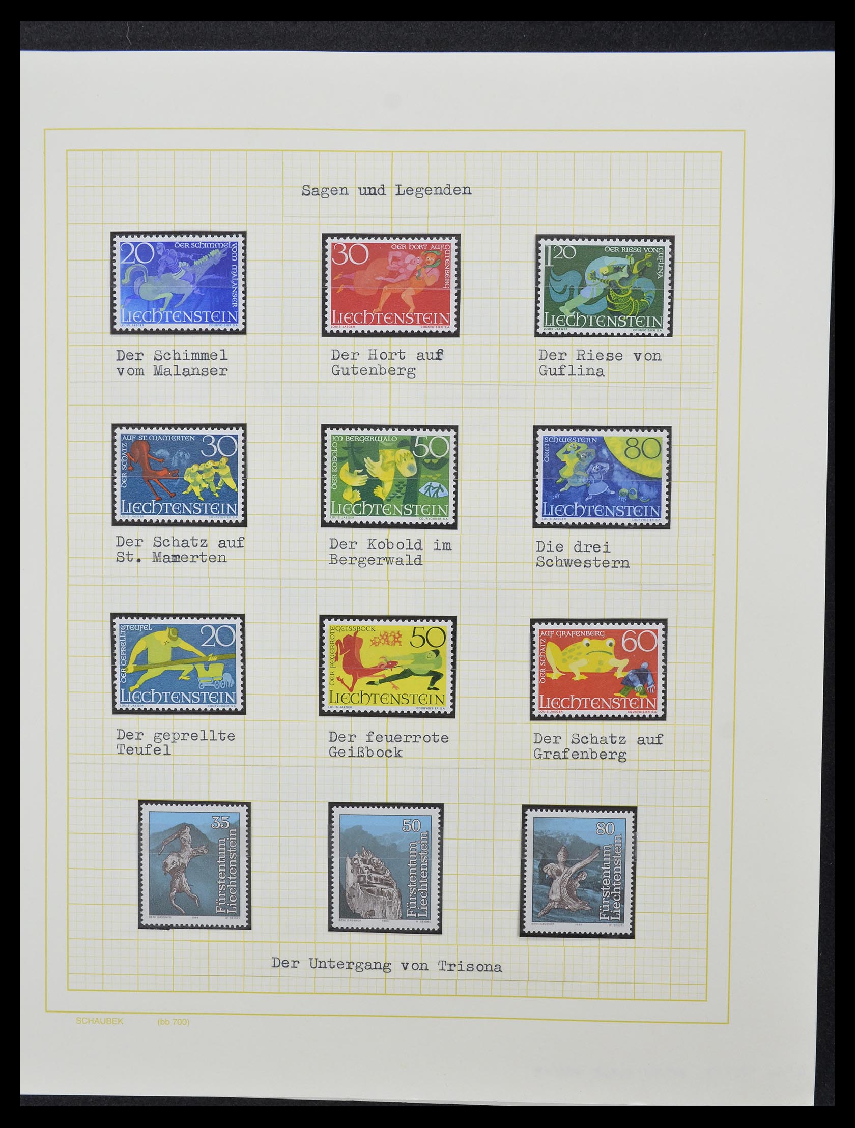 33138 083 - Postzegelverzameling 33138 Liechtenstein 1912-2002.