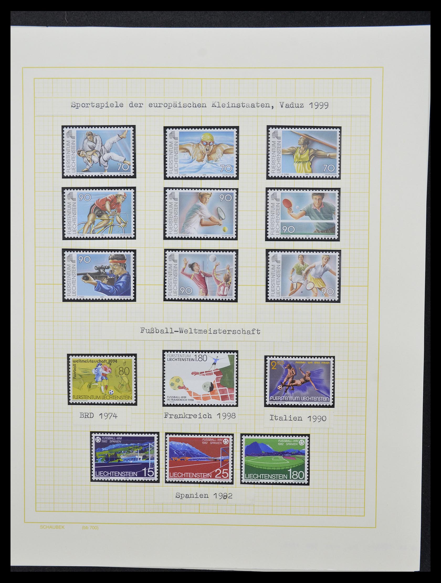 33138 086 - Stamp collection 33138 Liechtenstein 1912-2002.