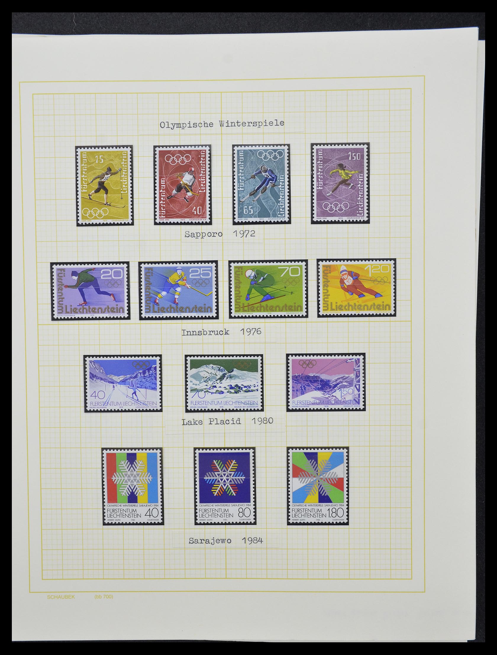 33138 090 - Stamp collection 33138 Liechtenstein 1912-2002.