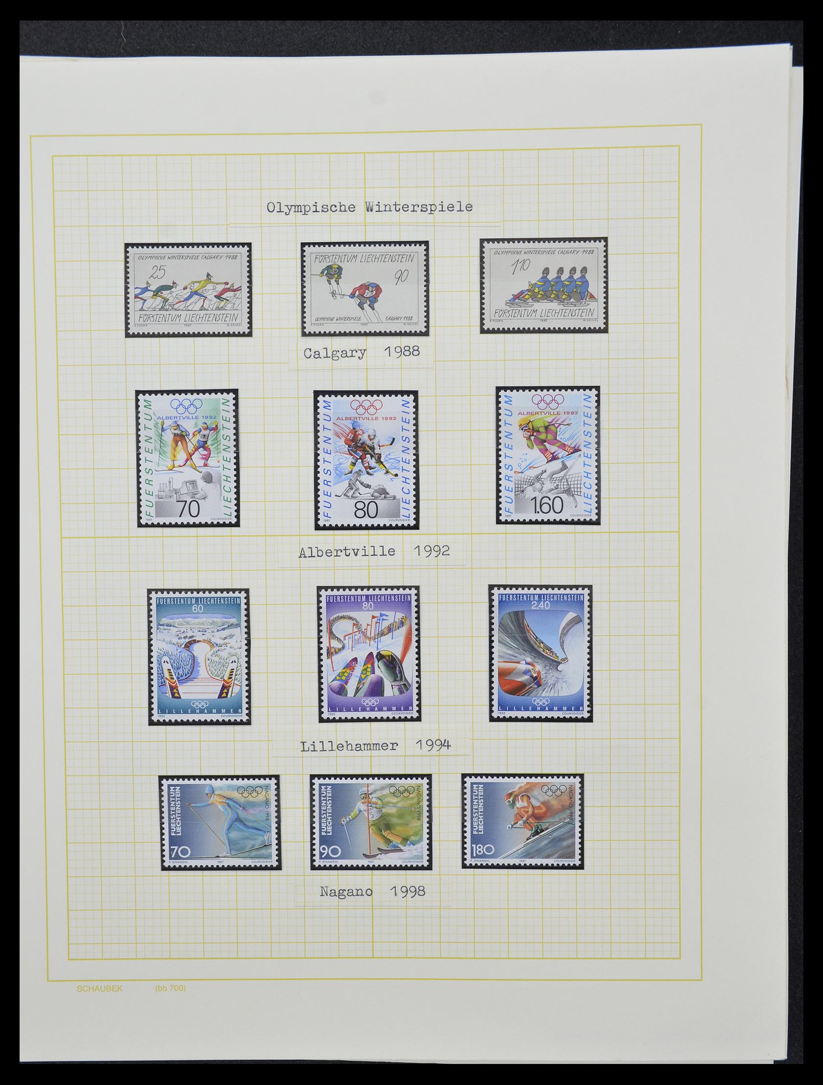 33138 091 - Stamp collection 33138 Liechtenstein 1912-2002.