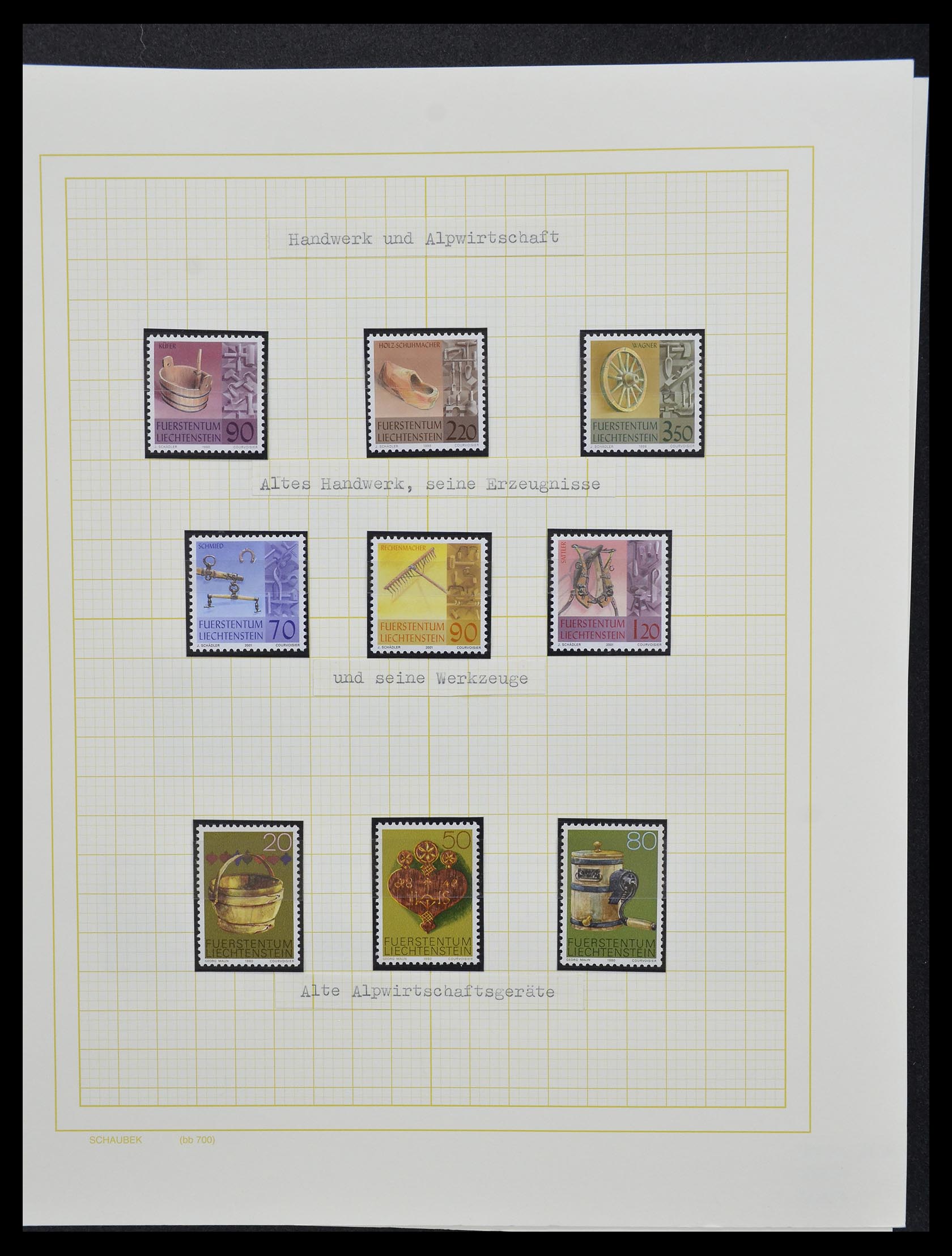 33138 093 - Stamp collection 33138 Liechtenstein 1912-2002.