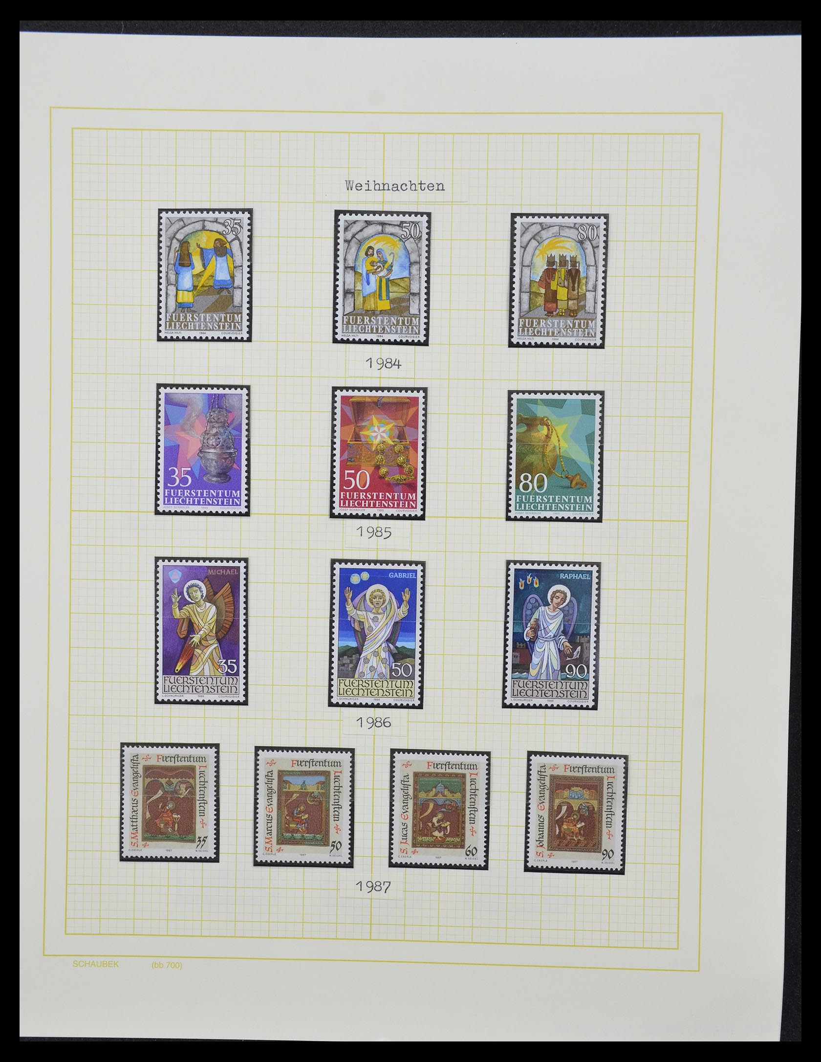 33138 114 - Stamp collection 33138 Liechtenstein 1912-2002.