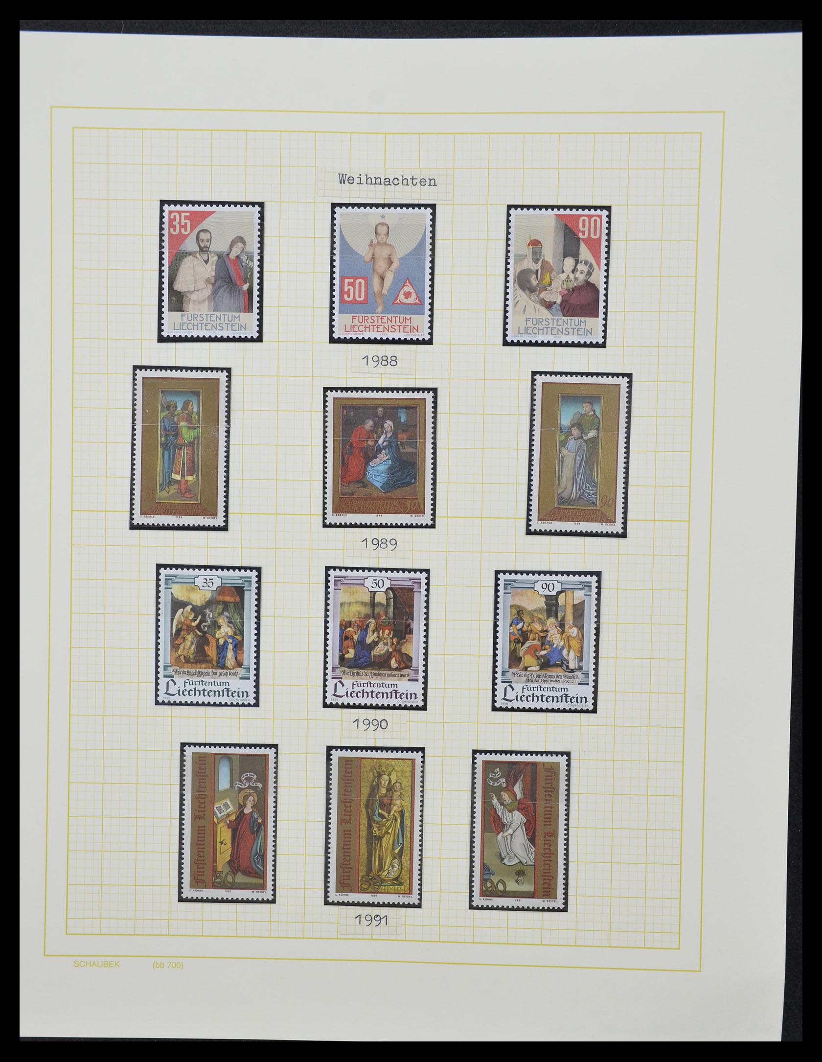 33138 115 - Stamp collection 33138 Liechtenstein 1912-2002.