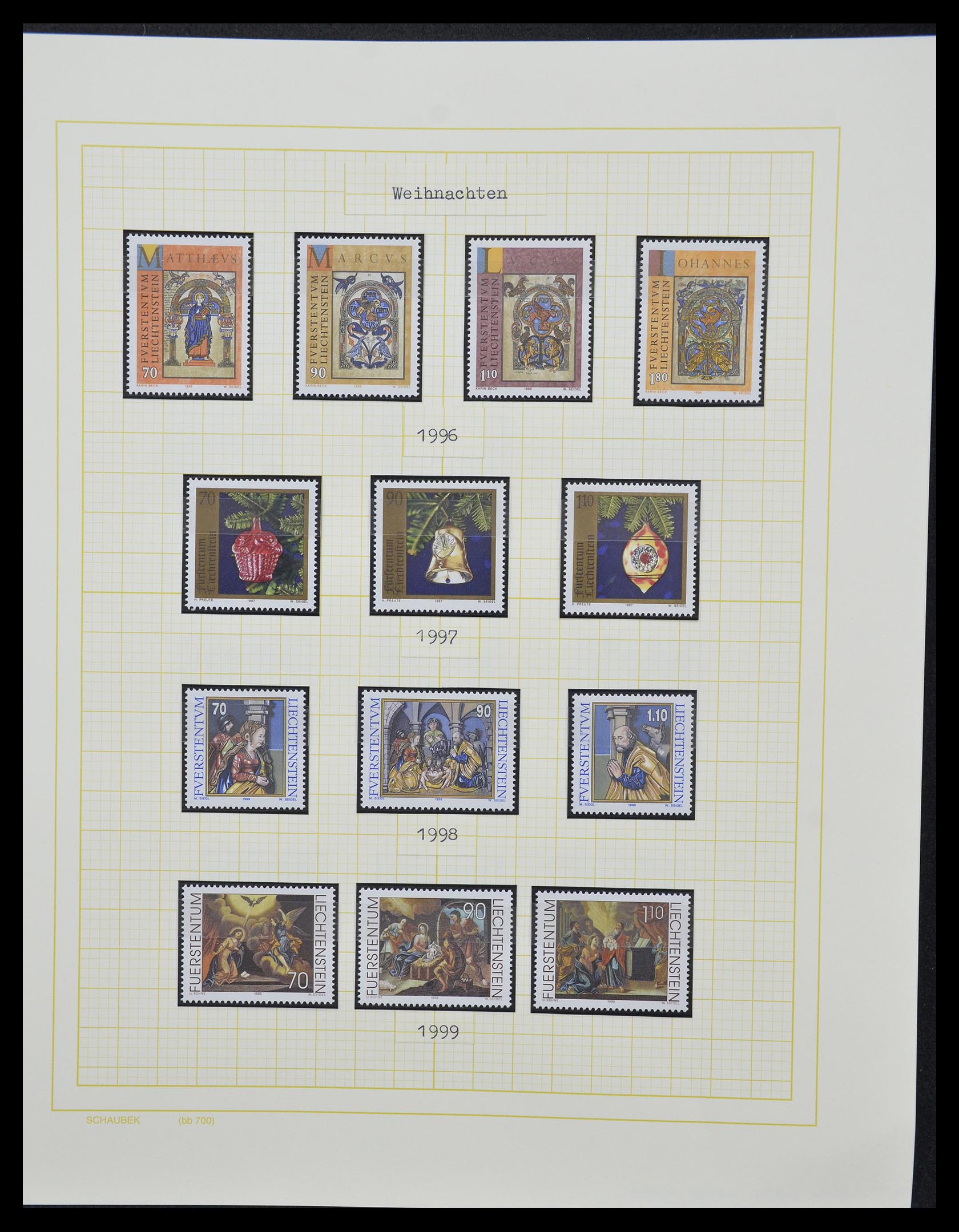 33138 117 - Postzegelverzameling 33138 Liechtenstein 1912-2002.