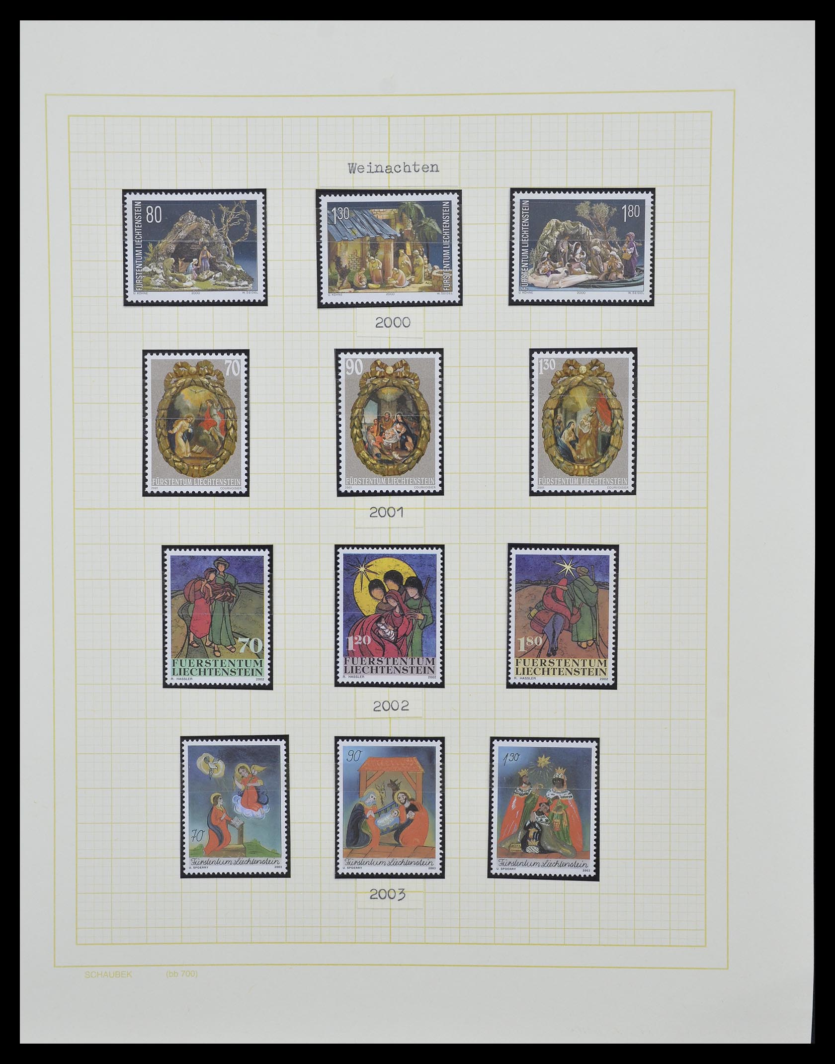 33138 118 - Stamp collection 33138 Liechtenstein 1912-2002.