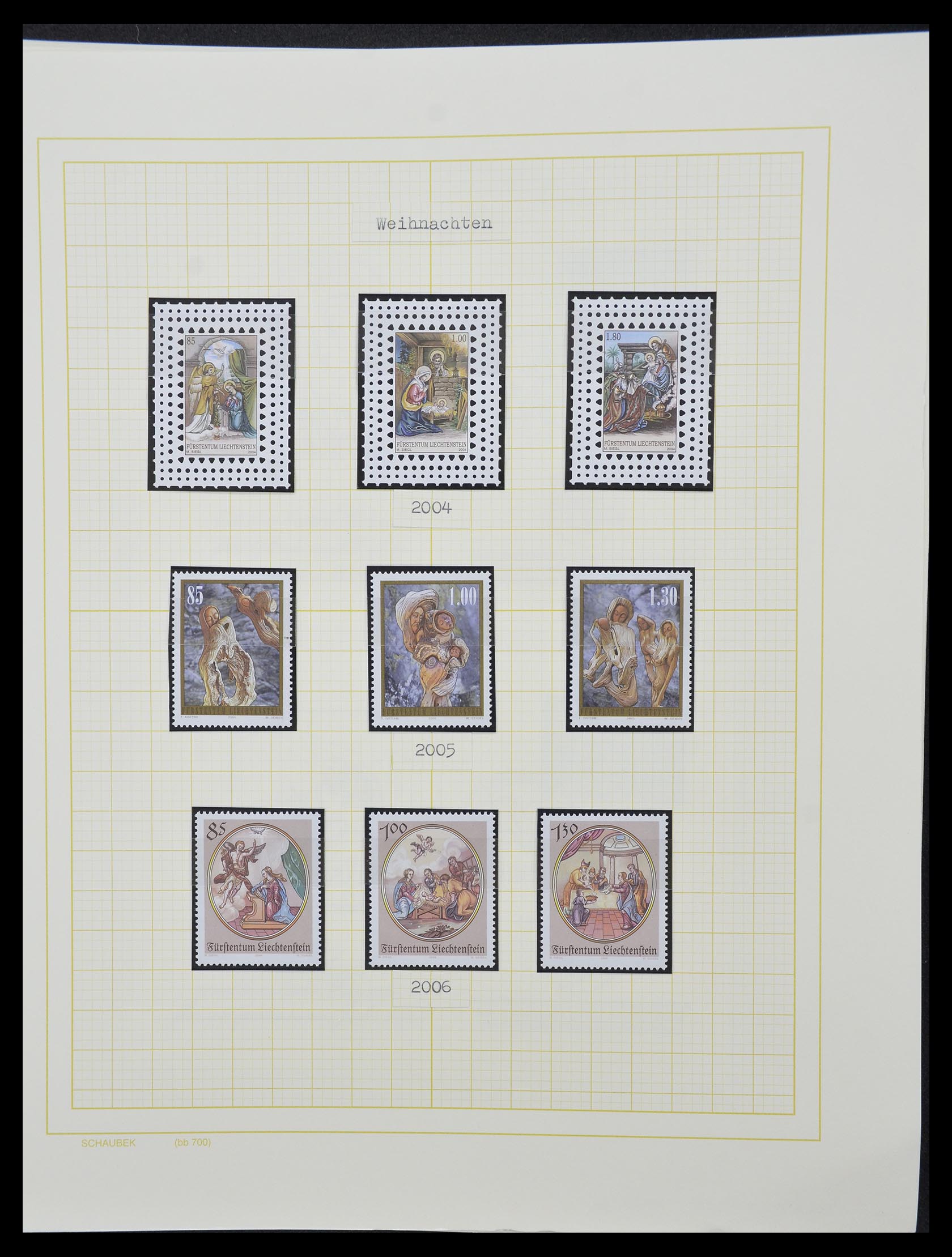 33138 119 - Stamp collection 33138 Liechtenstein 1912-2002.