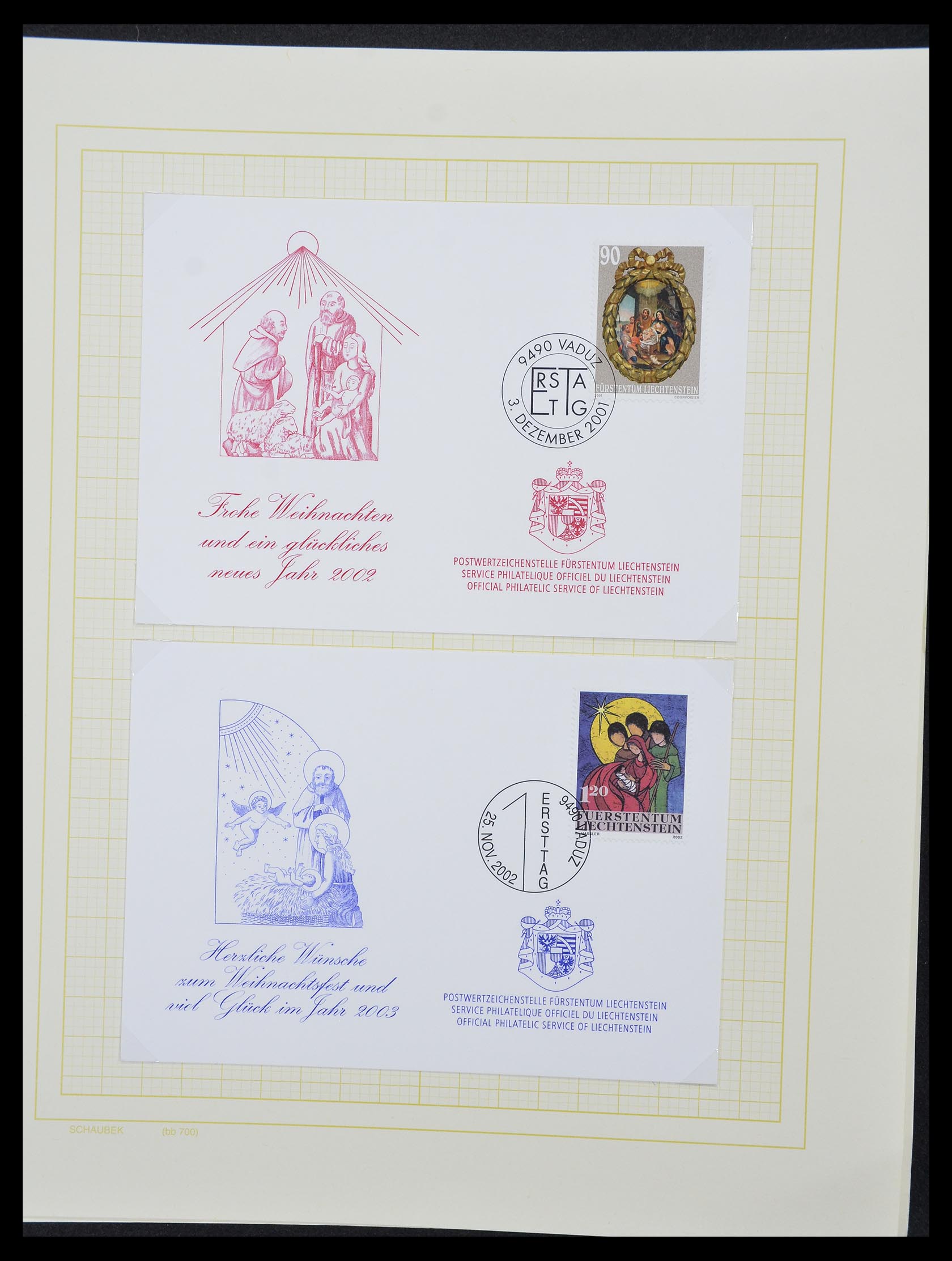 33138 121 - Stamp collection 33138 Liechtenstein 1912-2002.