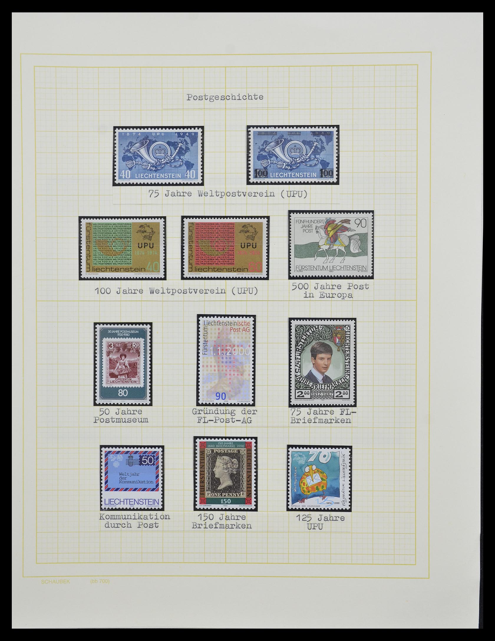 33138 124 - Stamp collection 33138 Liechtenstein 1912-2002.
