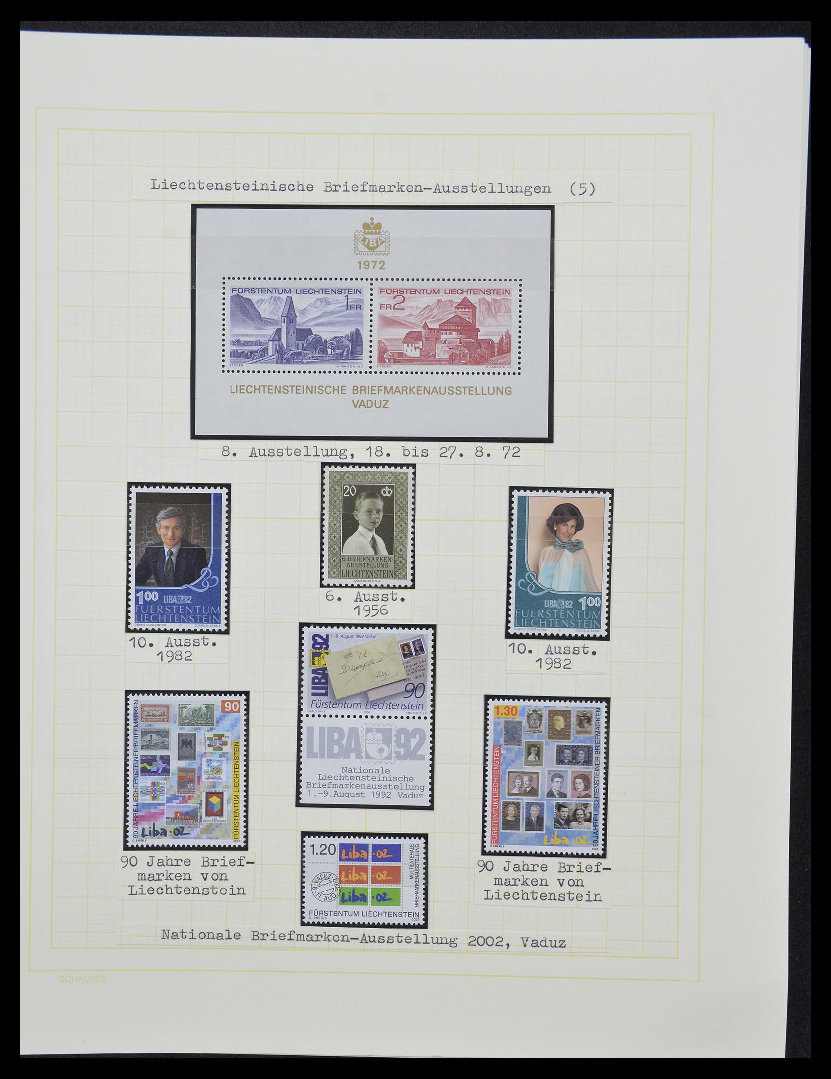 33138 128 - Stamp collection 33138 Liechtenstein 1912-2002.