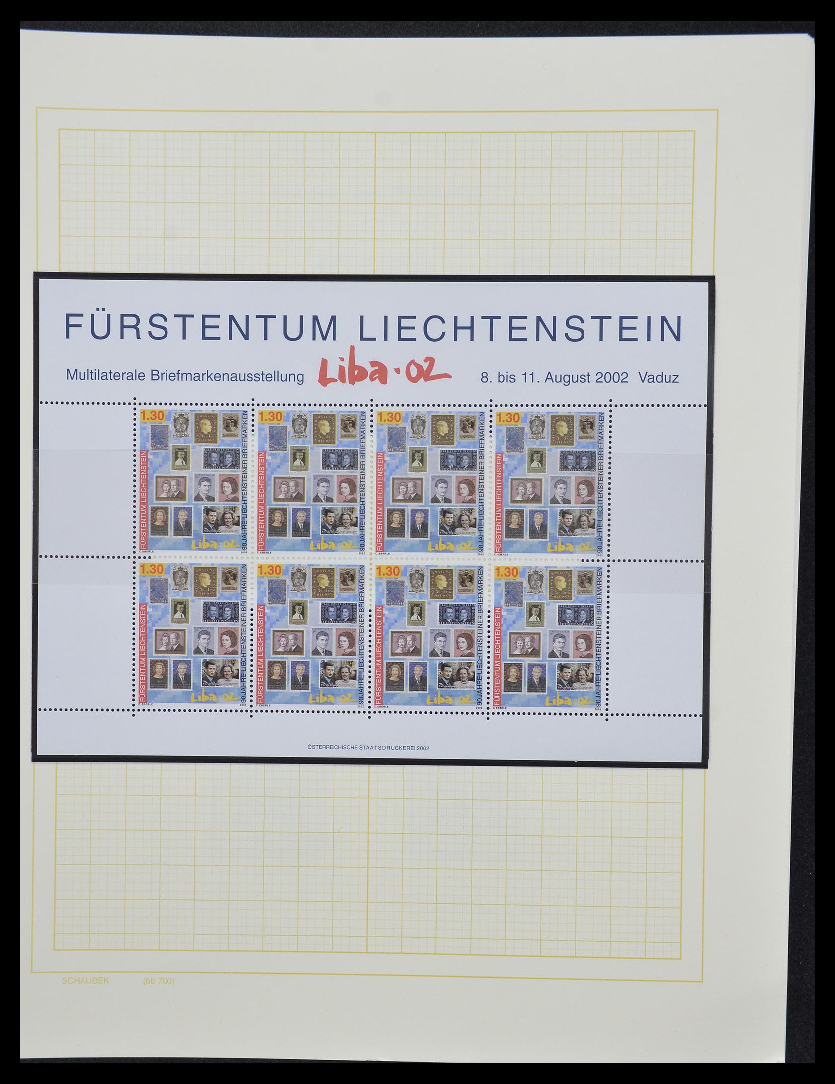 33138 130 - Postzegelverzameling 33138 Liechtenstein 1912-2002.