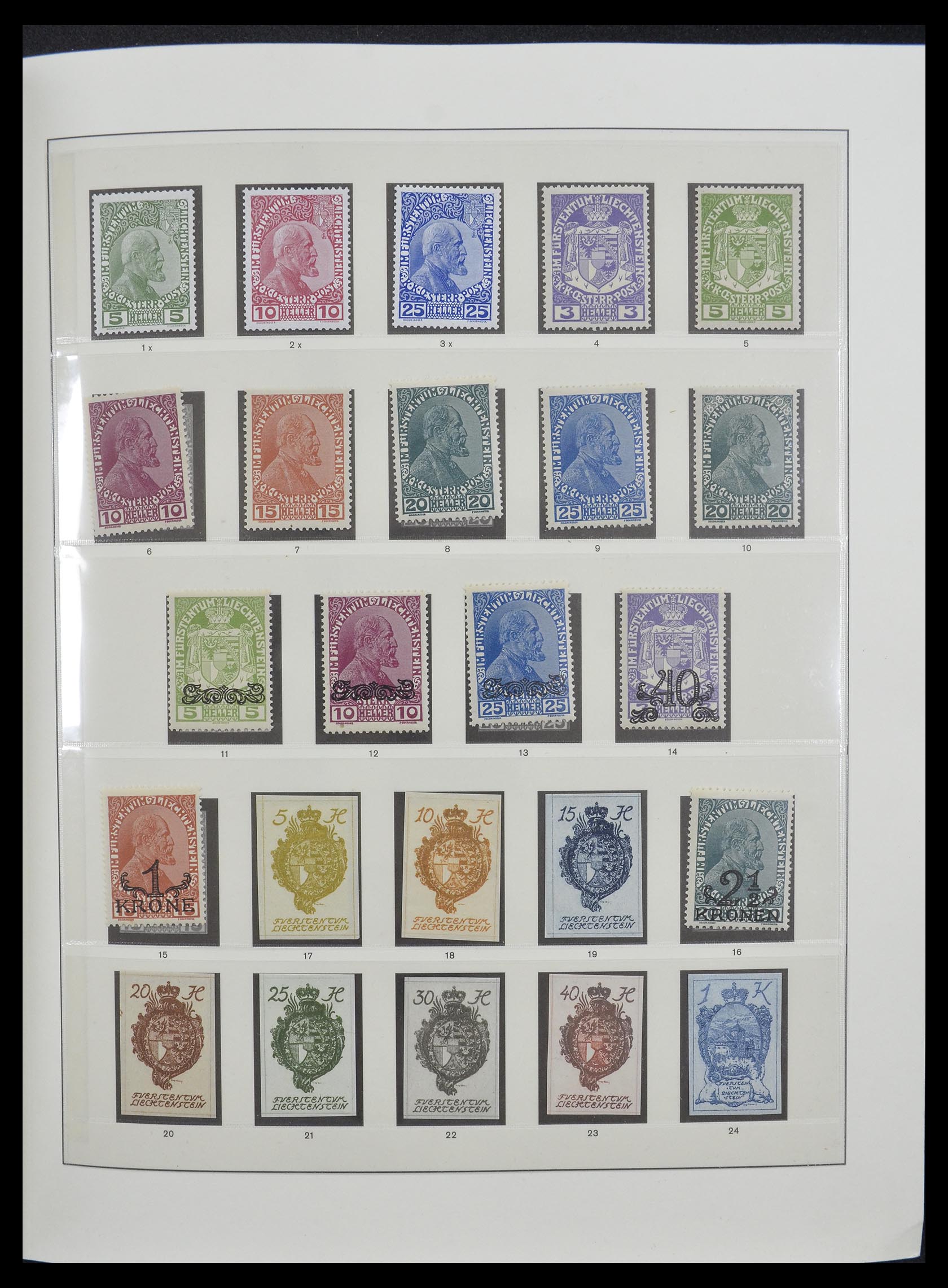 33140 001 - Stamp collection 33140 Liechtenstein 1912-1990.