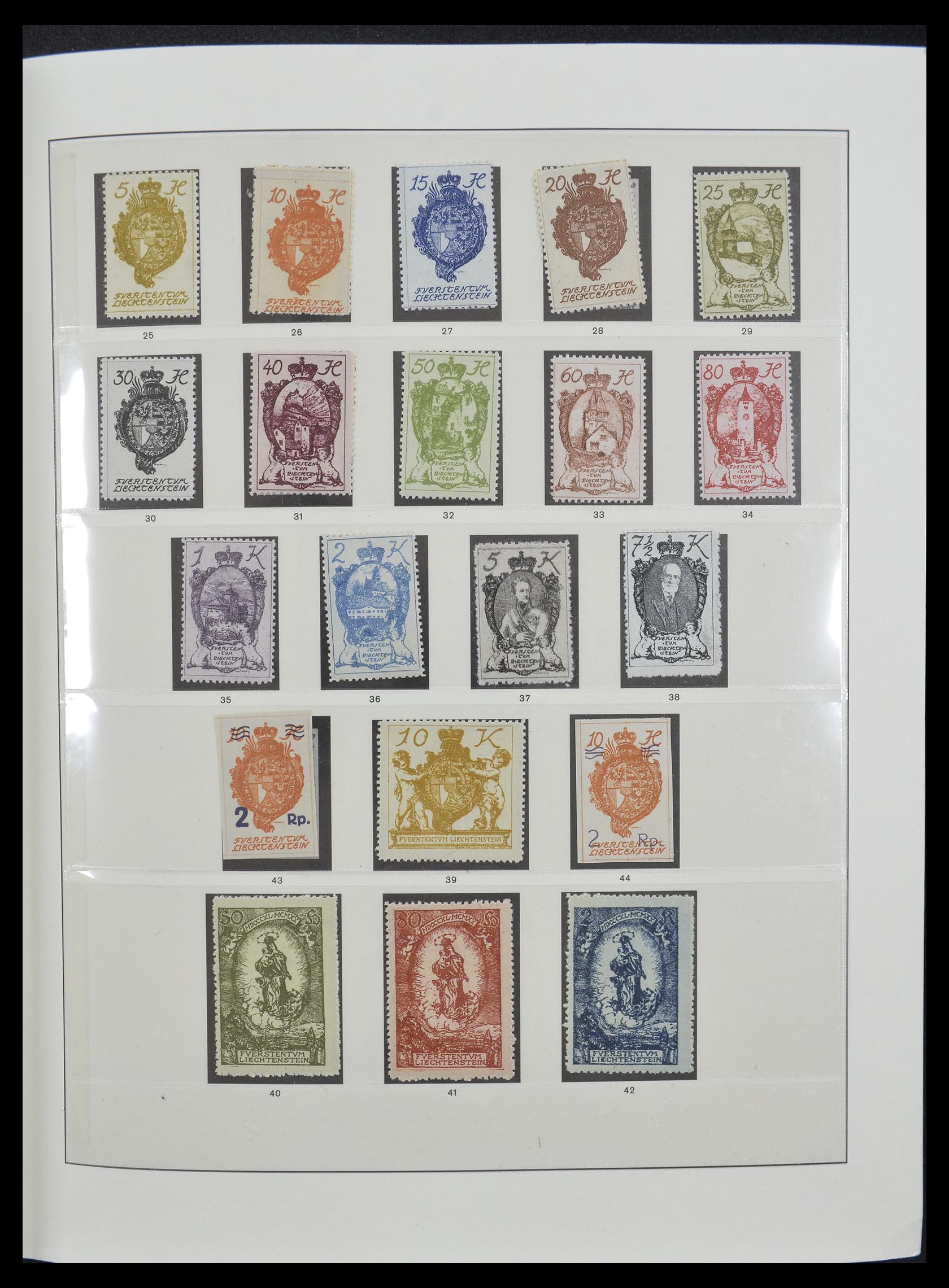 33140 002 - Stamp collection 33140 Liechtenstein 1912-1990.