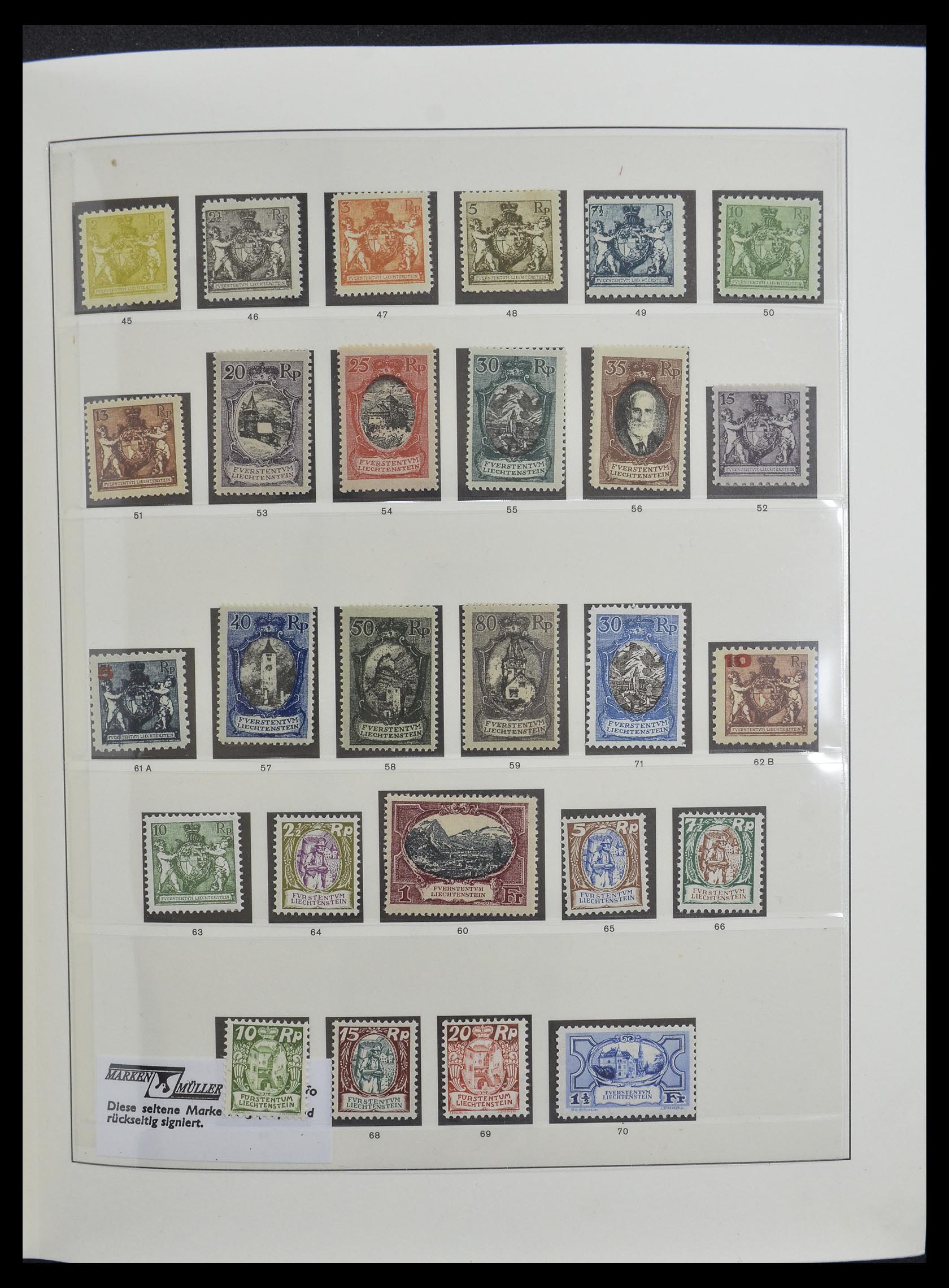 33140 003 - Stamp collection 33140 Liechtenstein 1912-1990.