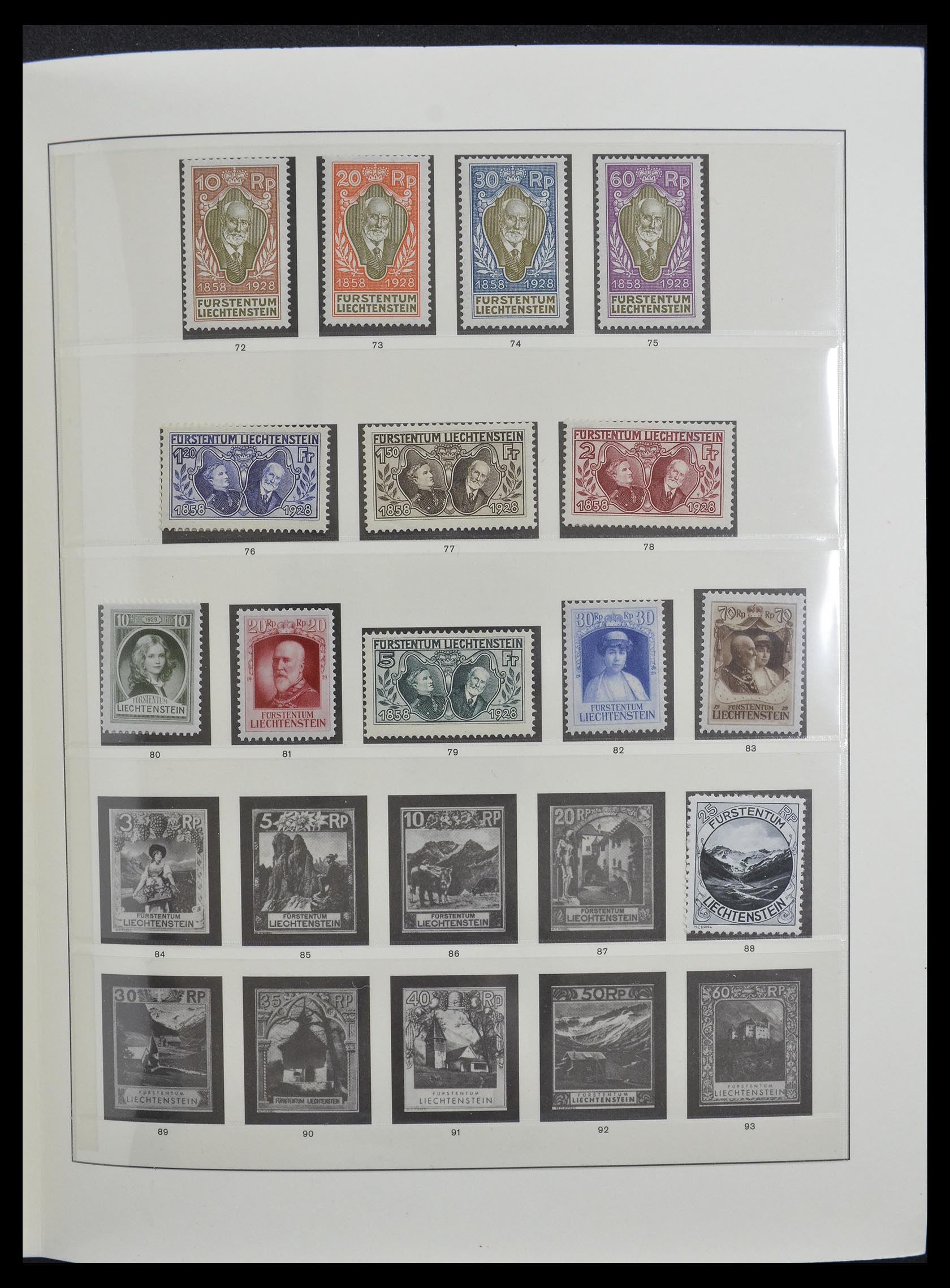 33140 004 - Postzegelverzameling 33140 Liechtenstein 1912-1990.