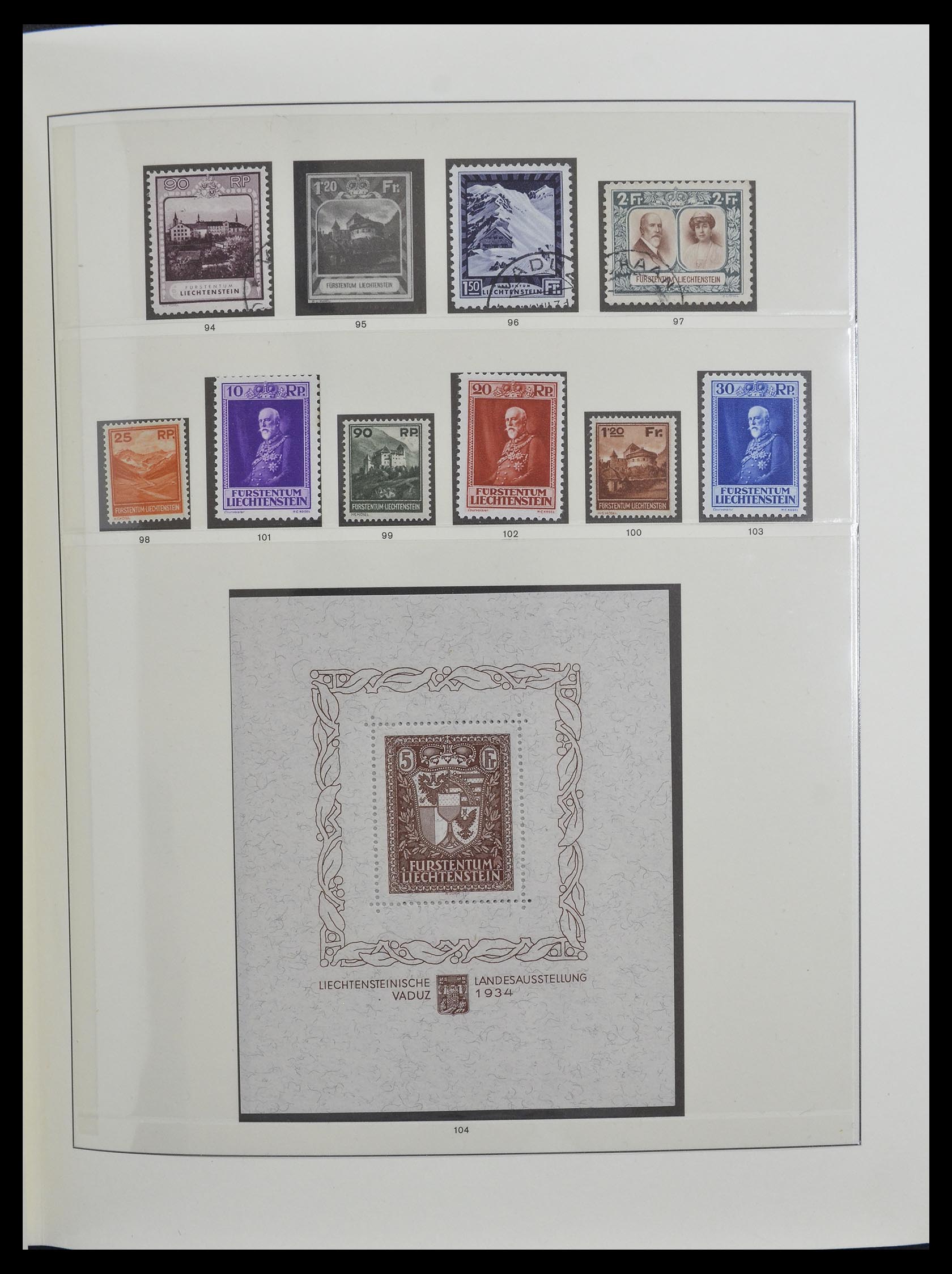 33140 005 - Postzegelverzameling 33140 Liechtenstein 1912-1990.