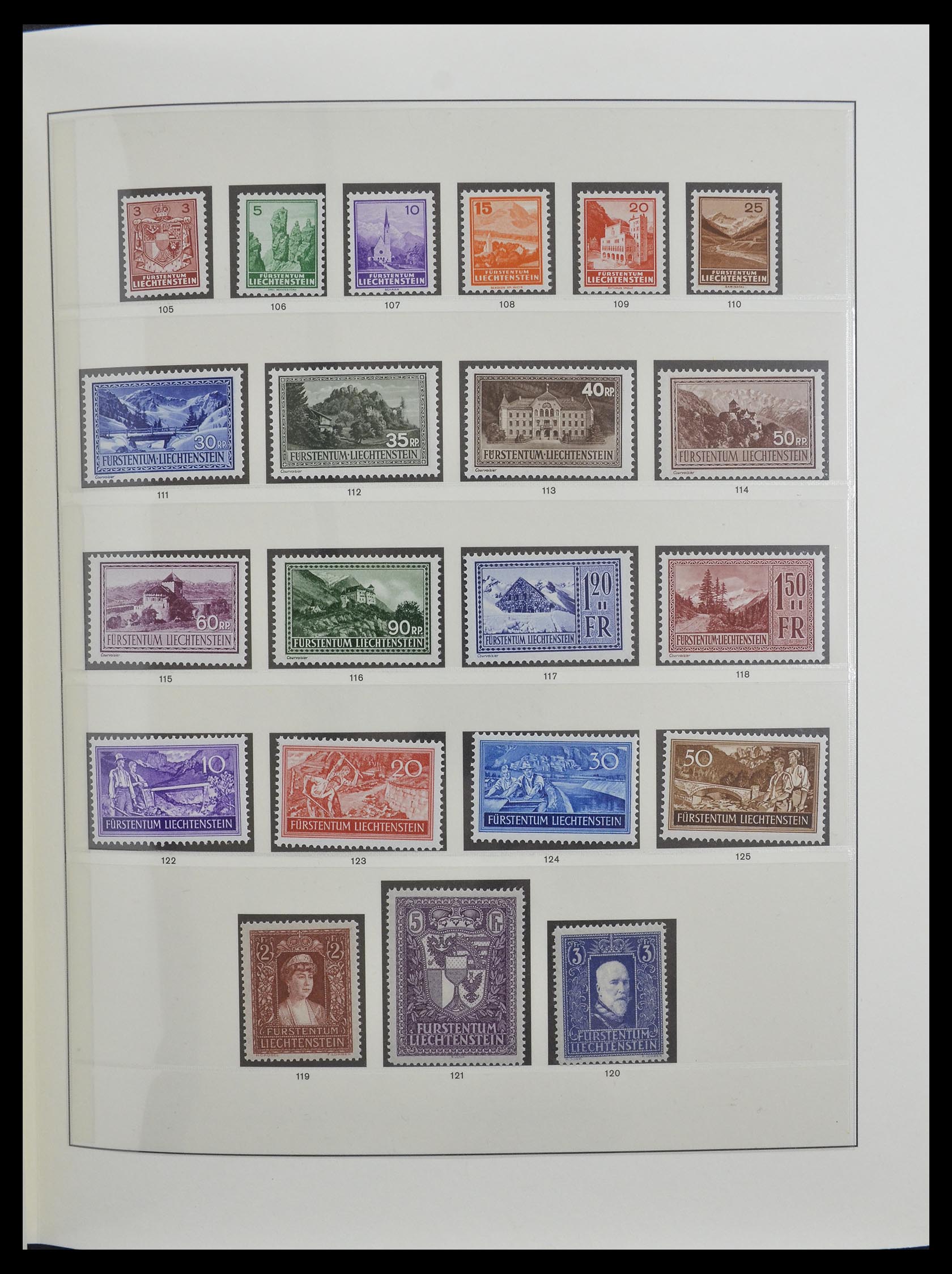 33140 006 - Postzegelverzameling 33140 Liechtenstein 1912-1990.
