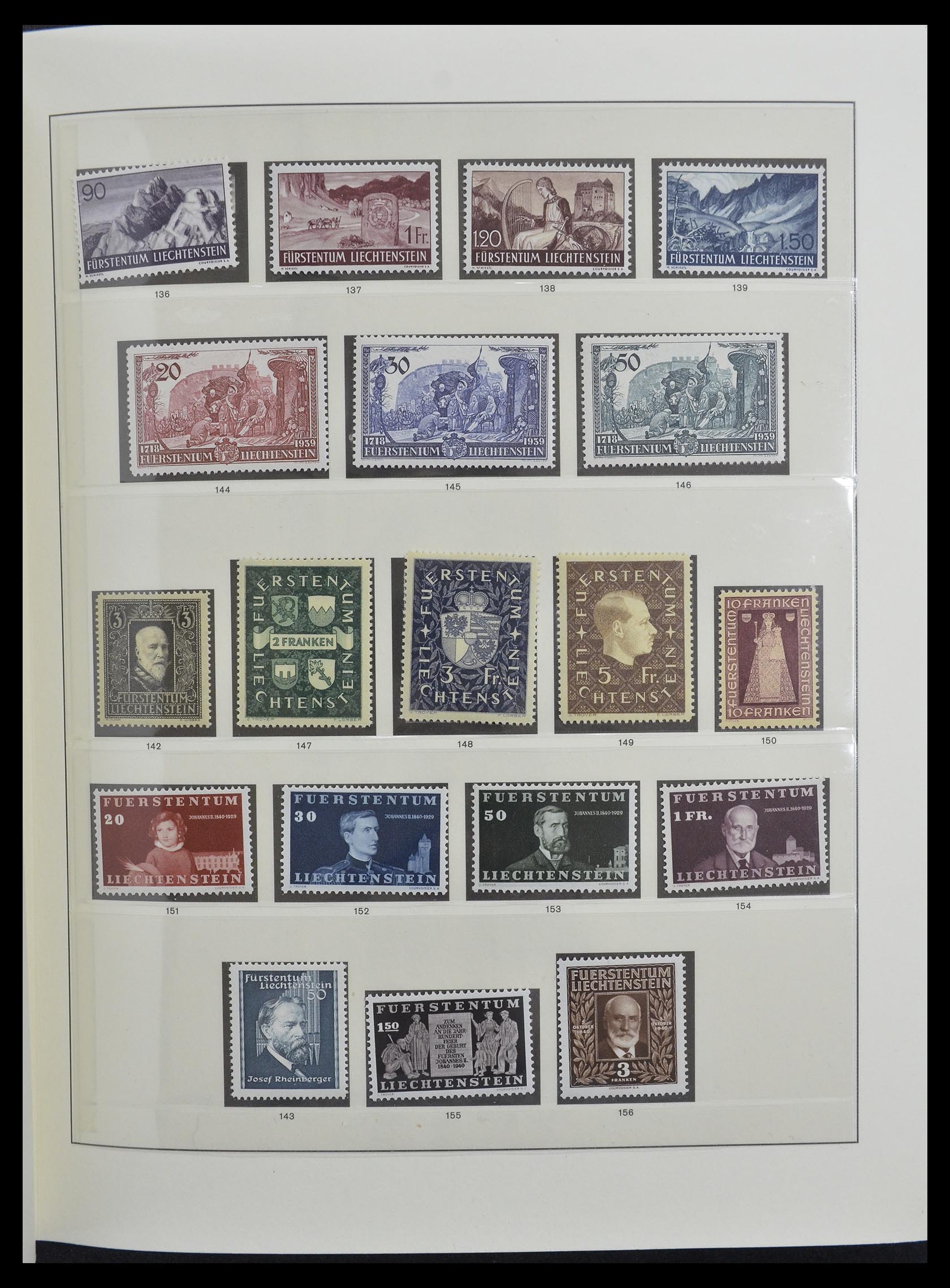 33140 008 - Postzegelverzameling 33140 Liechtenstein 1912-1990.