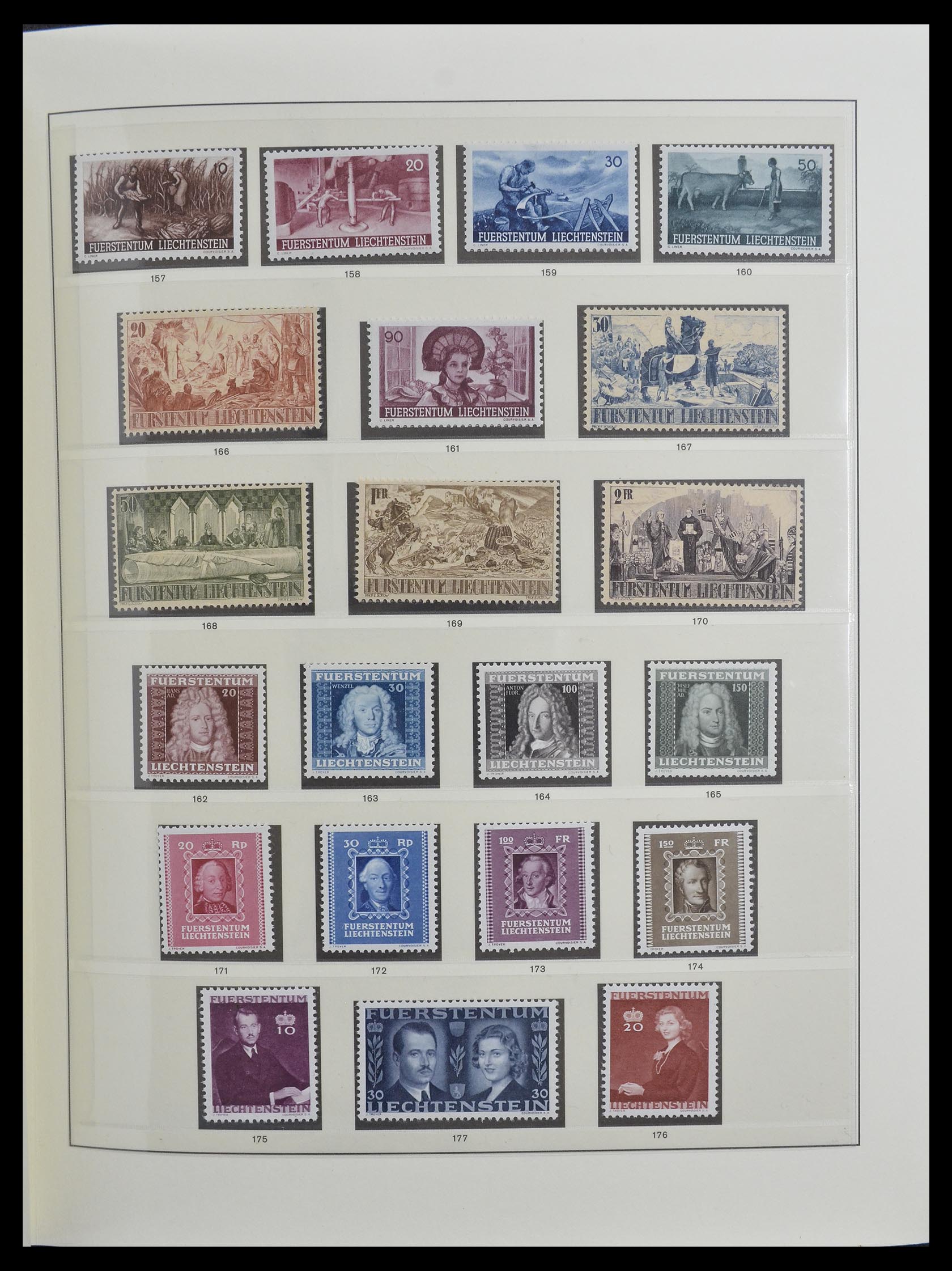 33140 009 - Stamp collection 33140 Liechtenstein 1912-1990.