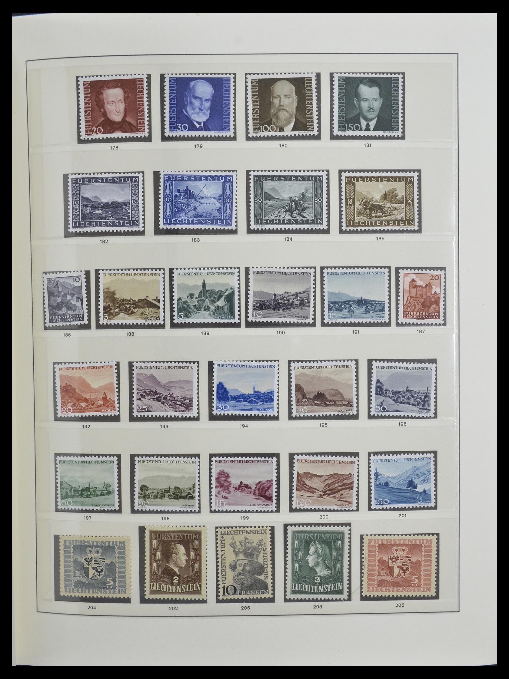 33140 010 - Postzegelverzameling 33140 Liechtenstein 1912-1990.