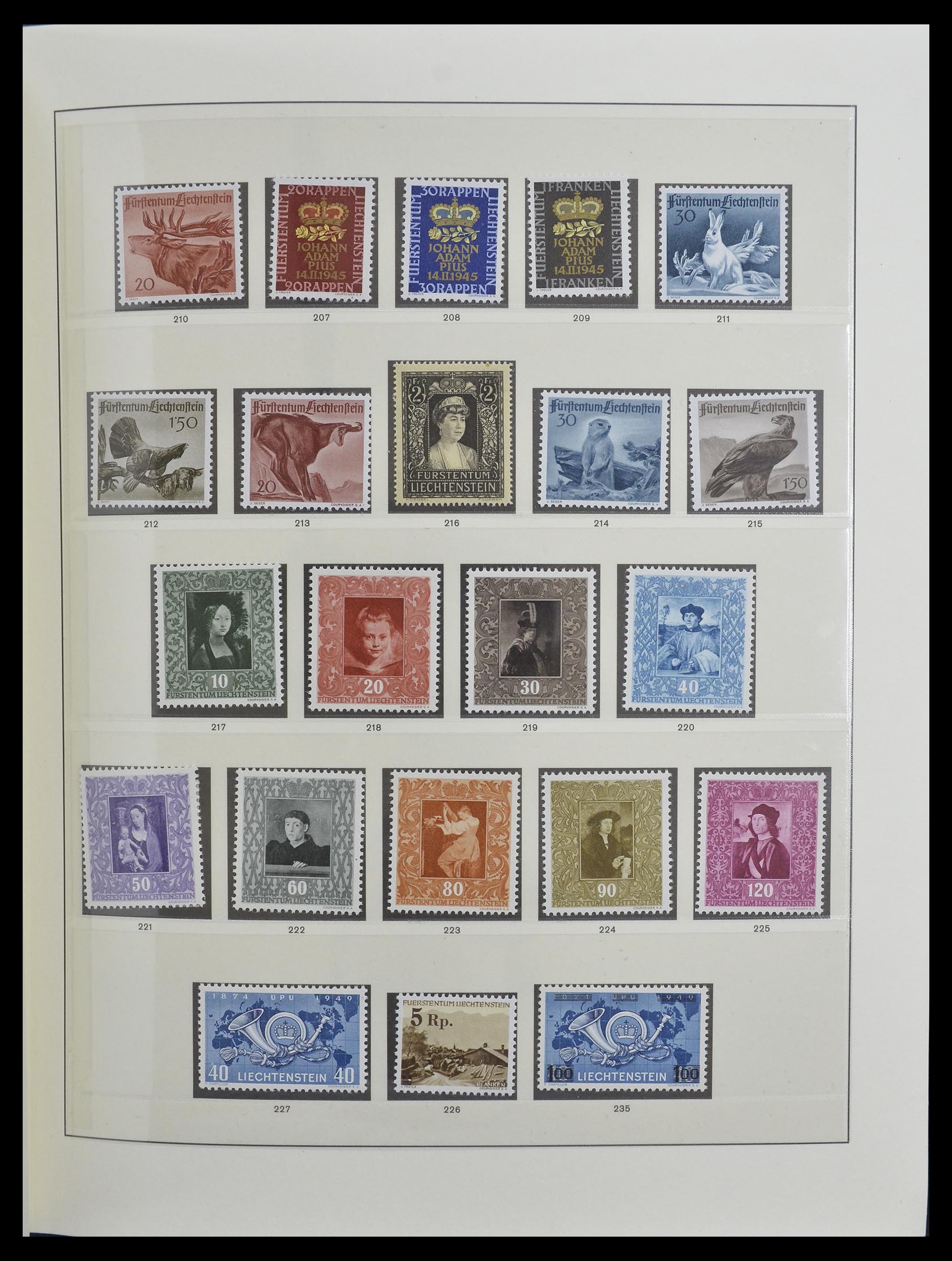33140 011 - Postzegelverzameling 33140 Liechtenstein 1912-1990.