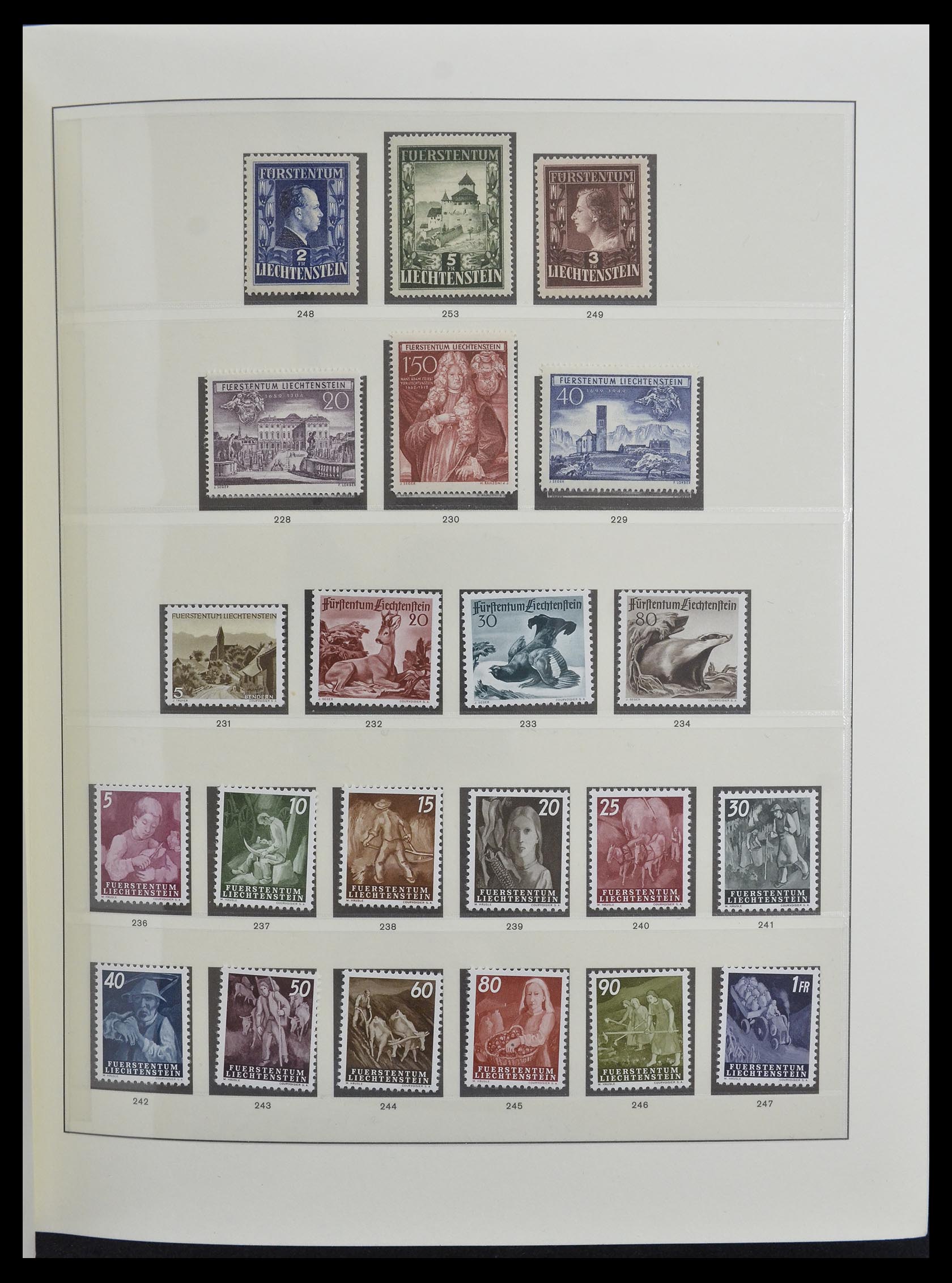 33140 012 - Postzegelverzameling 33140 Liechtenstein 1912-1990.