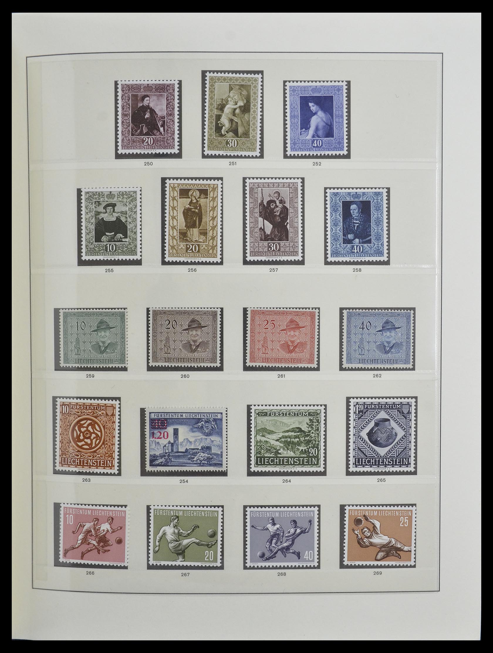 33140 013 - Stamp collection 33140 Liechtenstein 1912-1990.