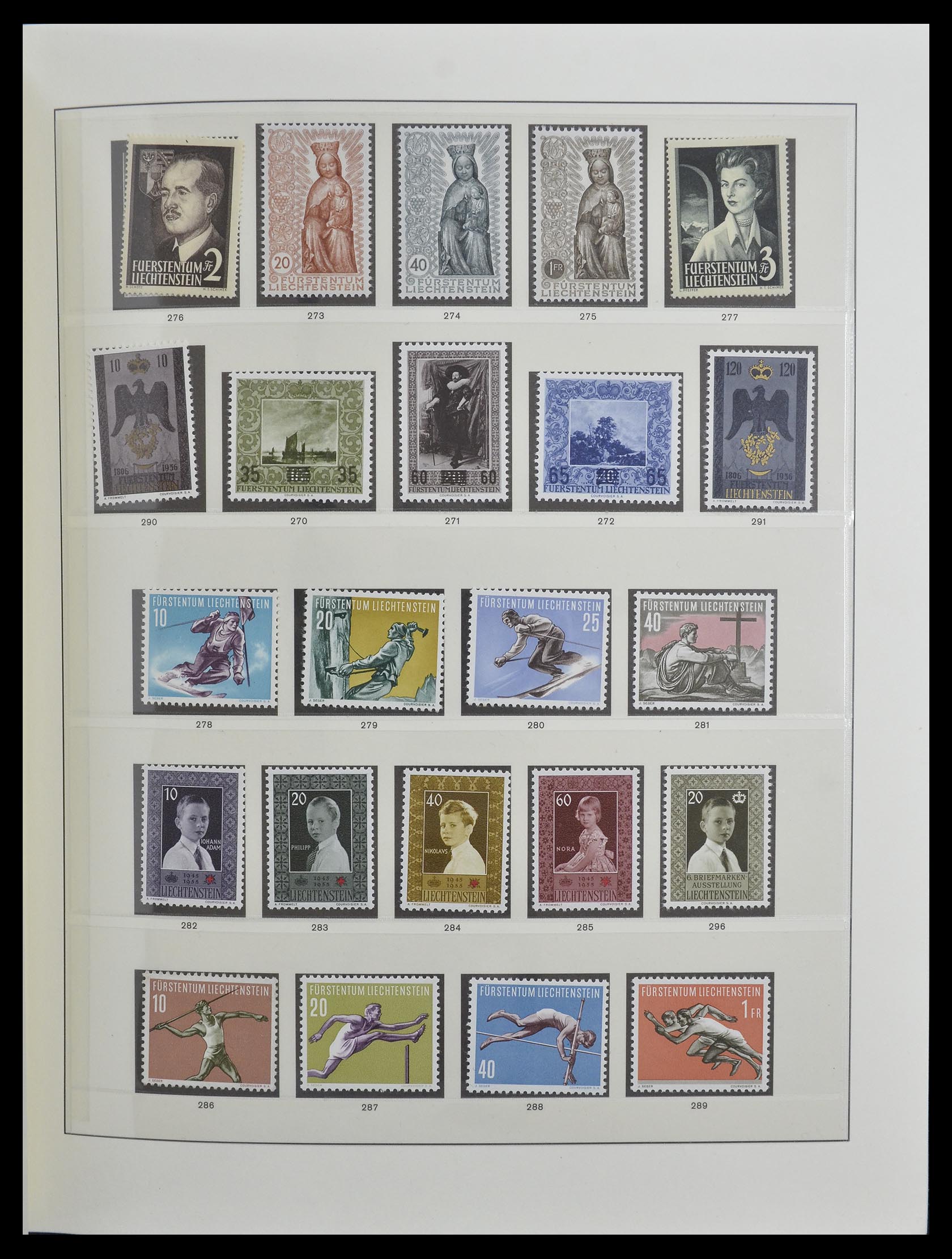 33140 014 - Postzegelverzameling 33140 Liechtenstein 1912-1990.