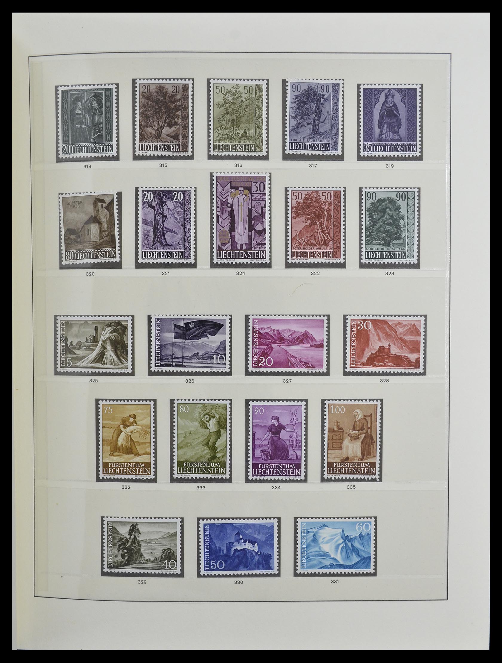 33140 016 - Postzegelverzameling 33140 Liechtenstein 1912-1990.