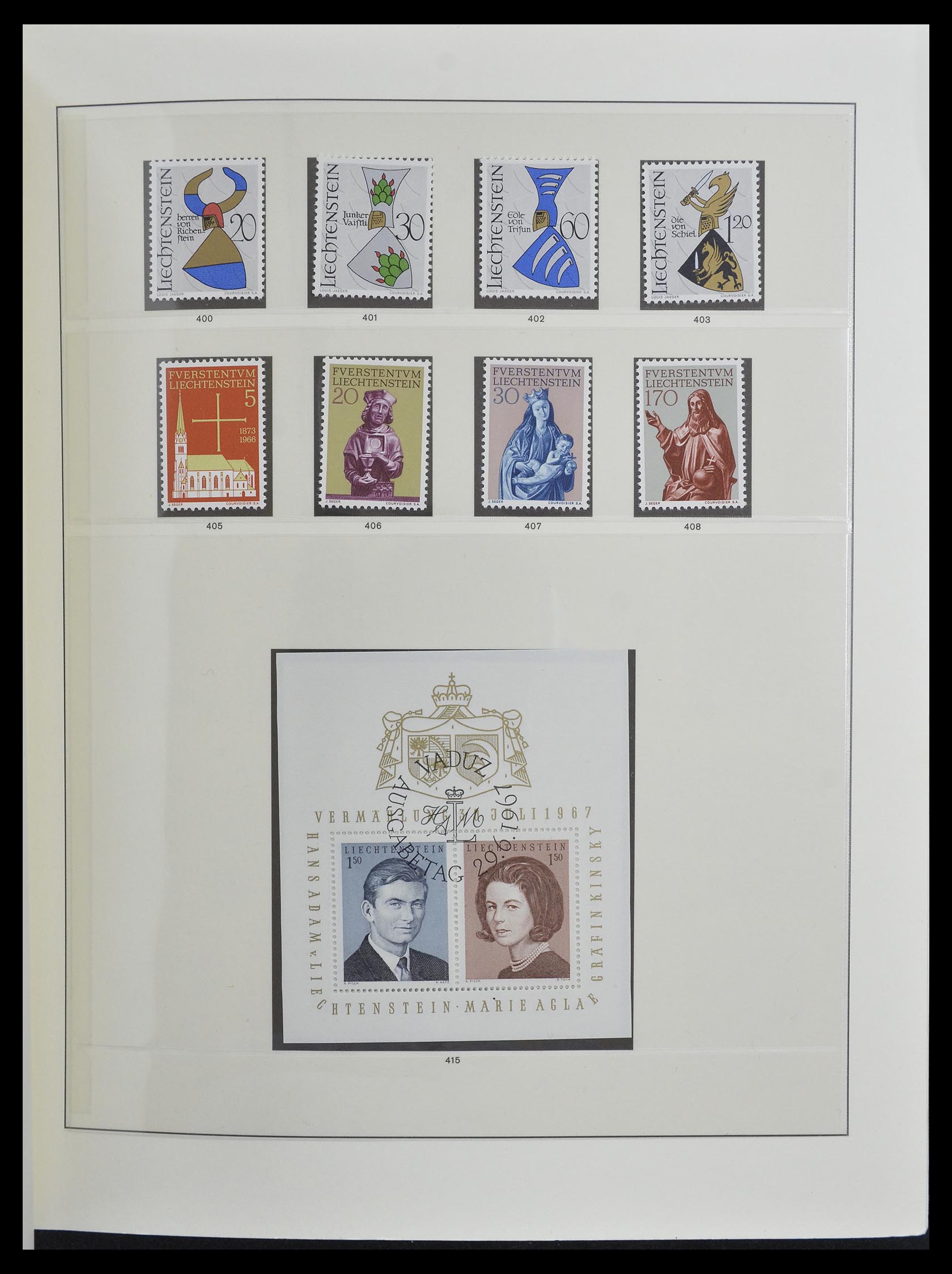 33140 020 - Postzegelverzameling 33140 Liechtenstein 1912-1990.