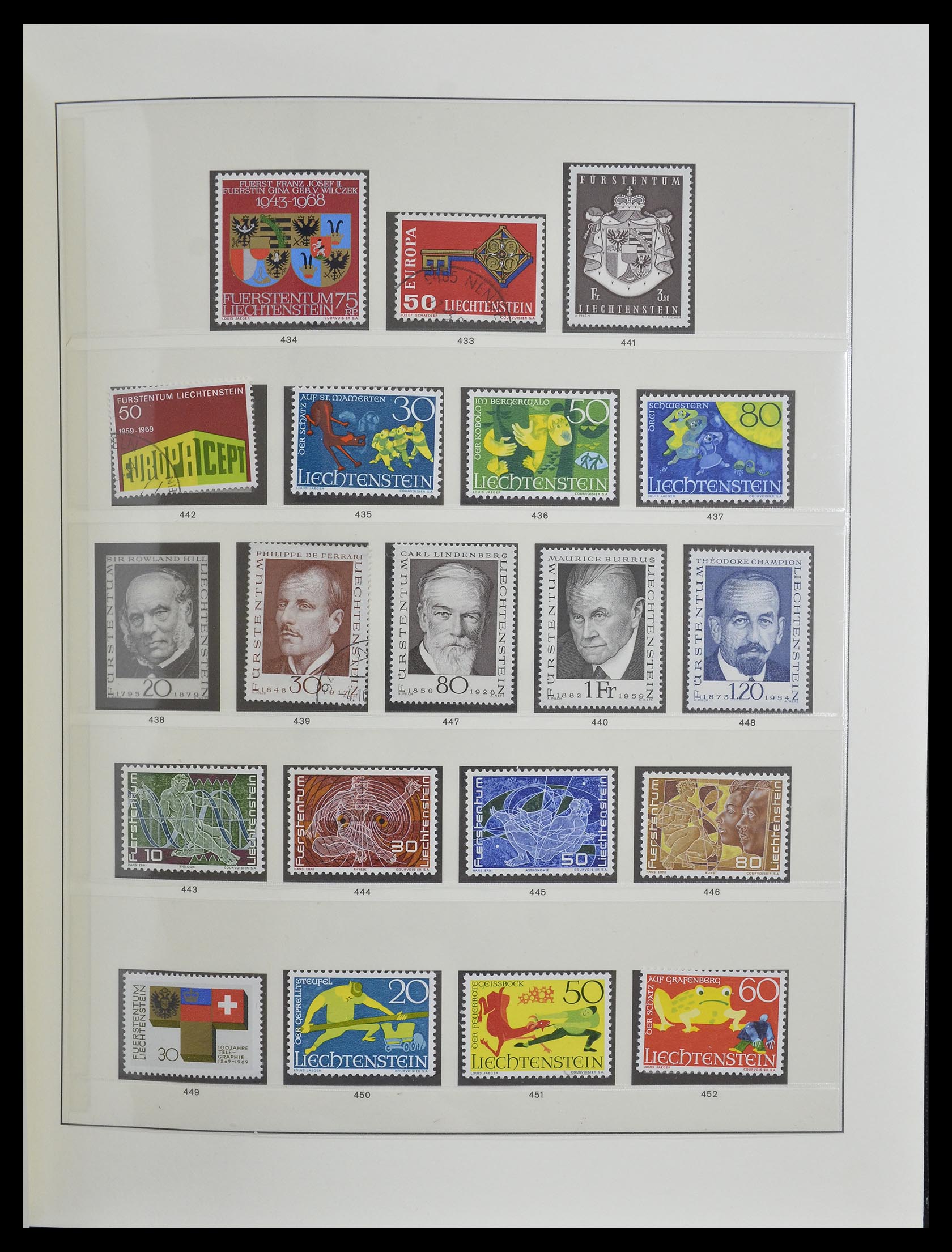 33140 022 - Postzegelverzameling 33140 Liechtenstein 1912-1990.