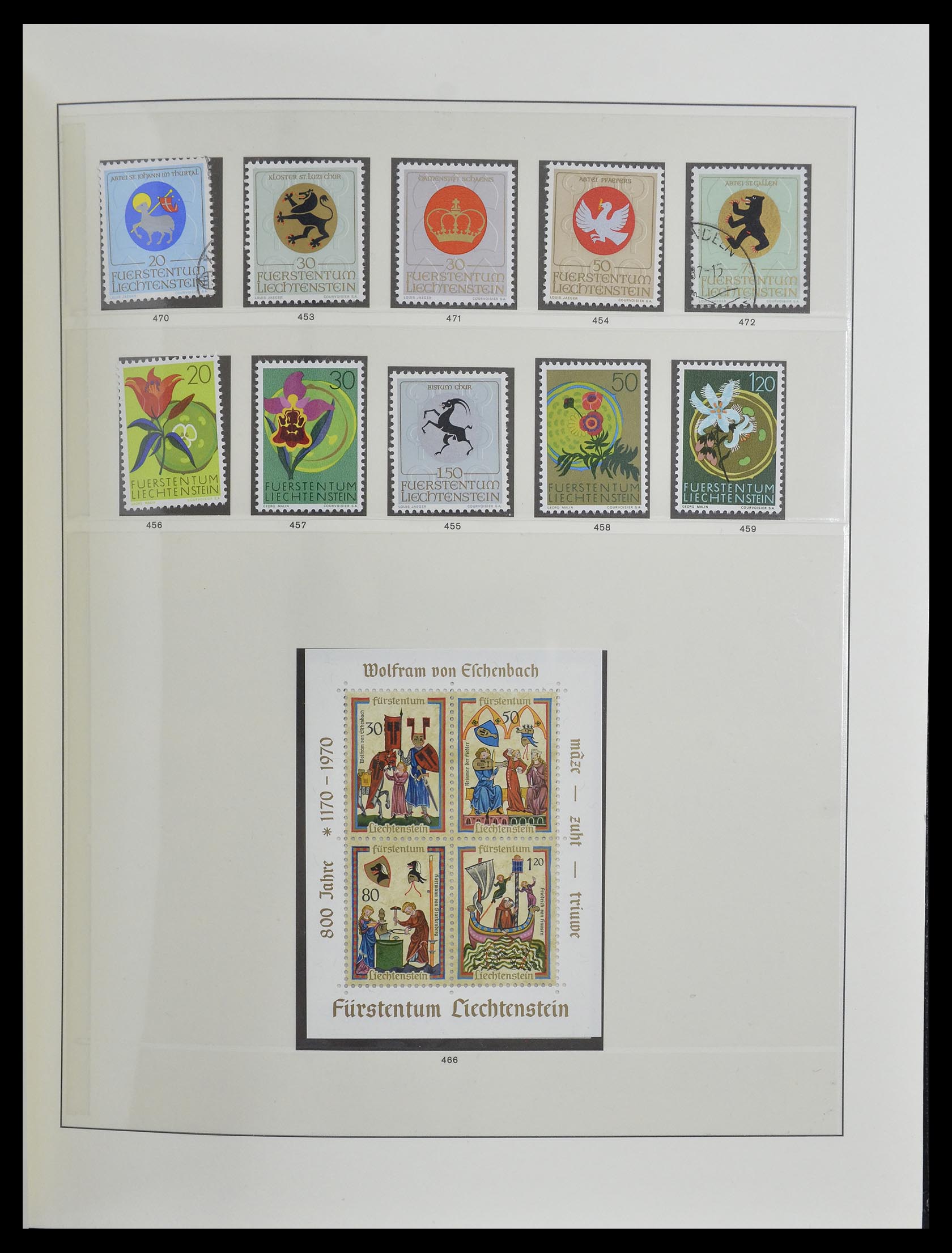 33140 023 - Postzegelverzameling 33140 Liechtenstein 1912-1990.
