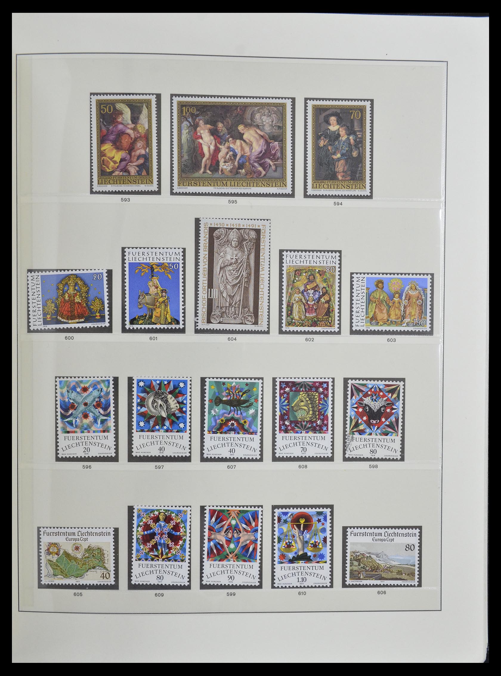 33140 030 - Postzegelverzameling 33140 Liechtenstein 1912-1990.