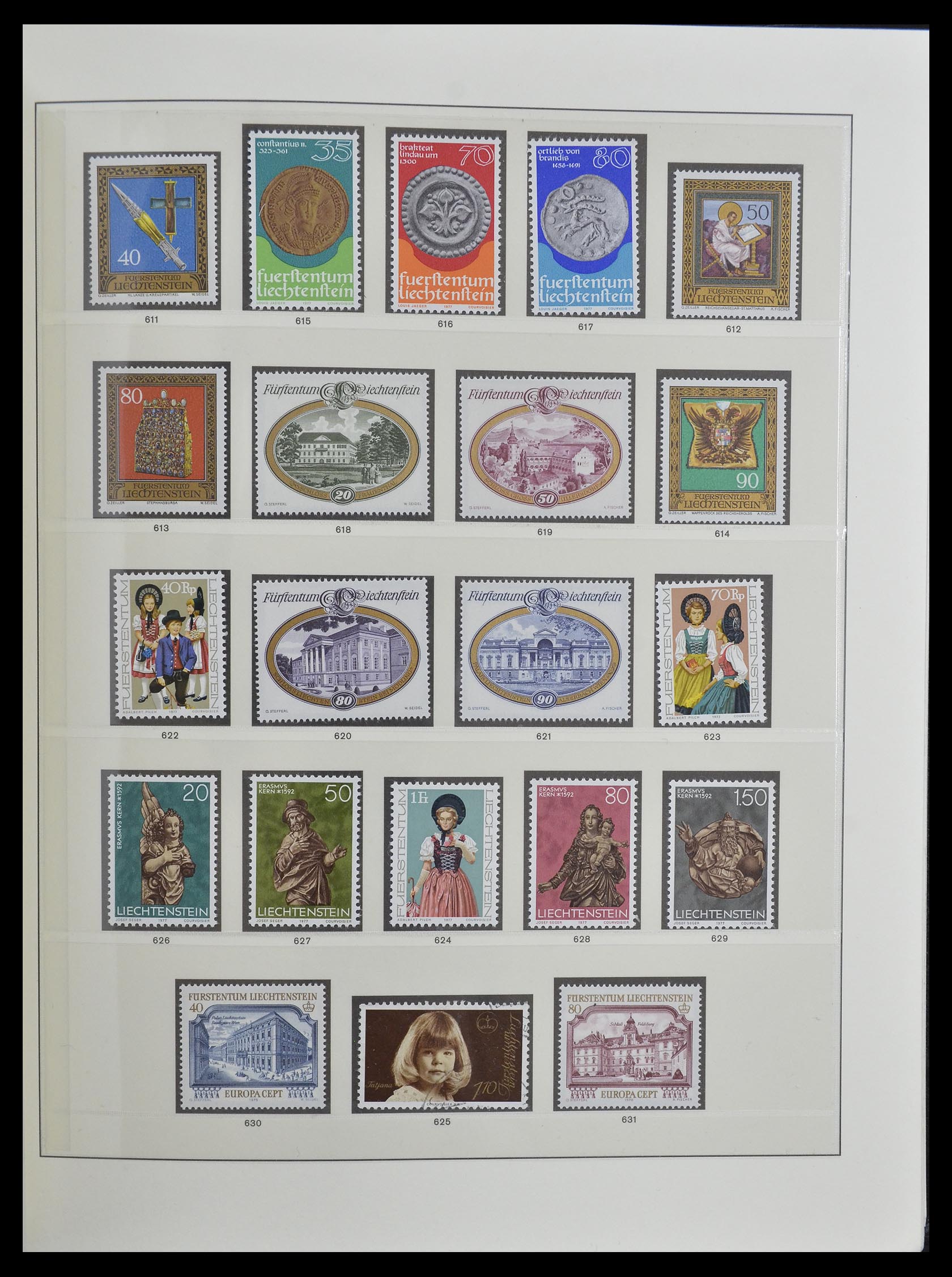 33140 031 - Postzegelverzameling 33140 Liechtenstein 1912-1990.