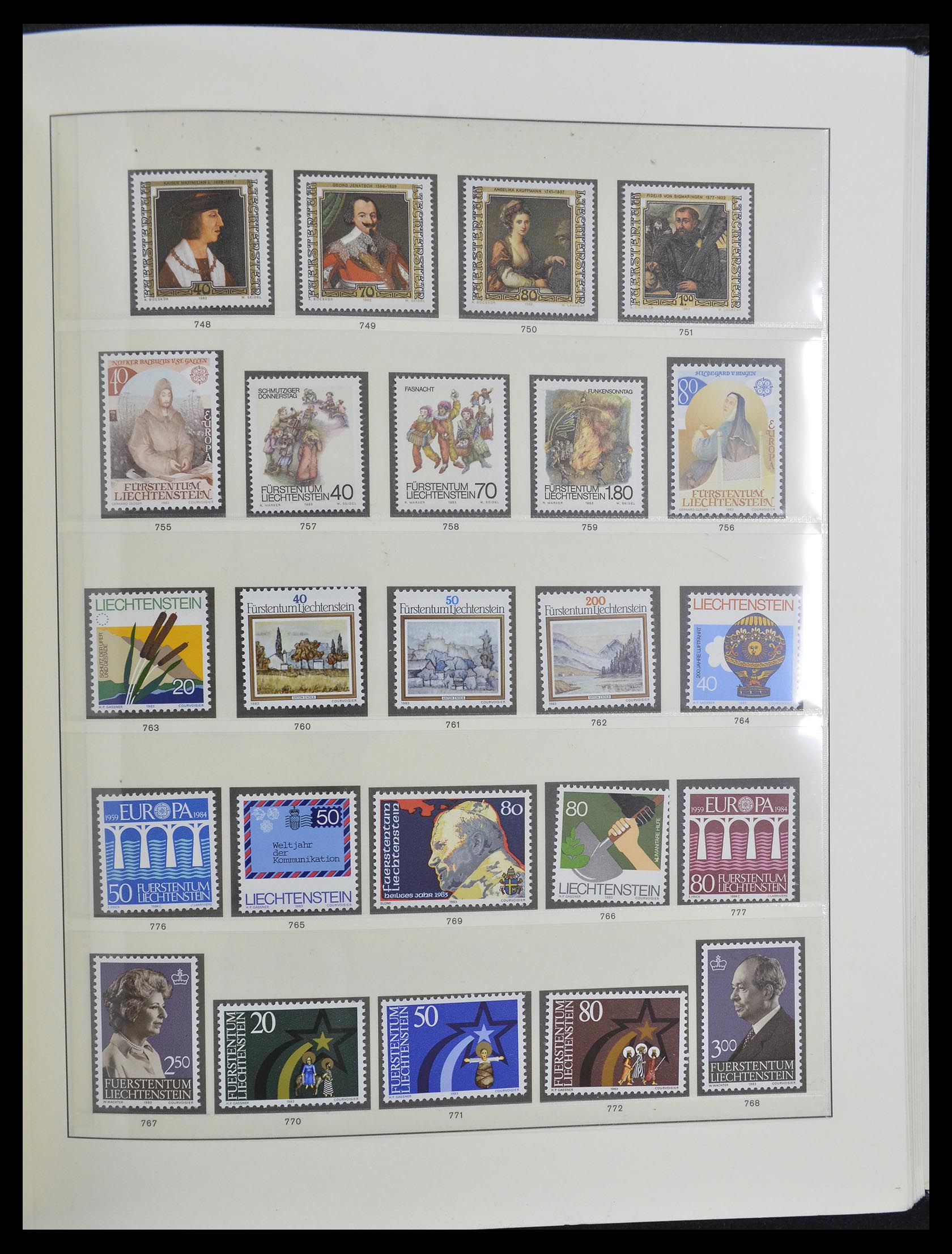 33140 038 - Postzegelverzameling 33140 Liechtenstein 1912-1990.