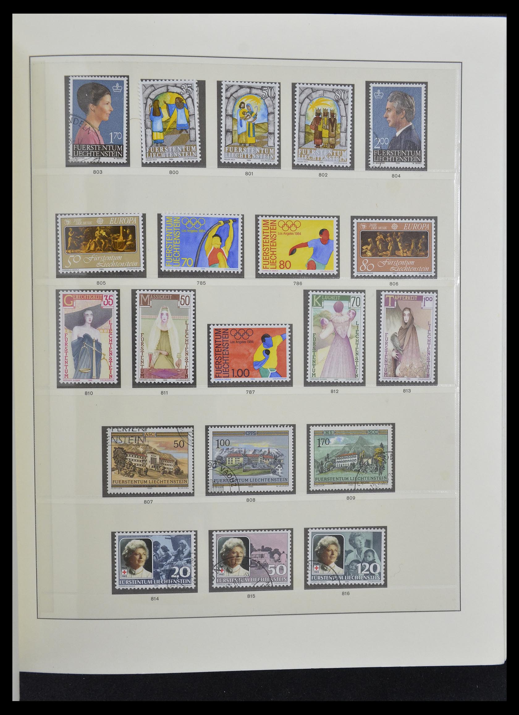 33140 040 - Stamp collection 33140 Liechtenstein 1912-1990.